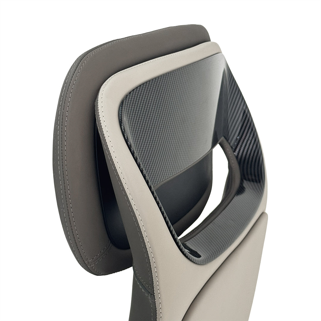 Nigel Leather Office Chair With Wheels 8005H -  Office Chairs - ebarza Furniture UAE | Shop Modern Furniture in Abu Dhabi & Dubai - مفروشات ايبازرا في الامارات | تسوق اثاث عصري وديكورات مميزة في دبي وابوظبي