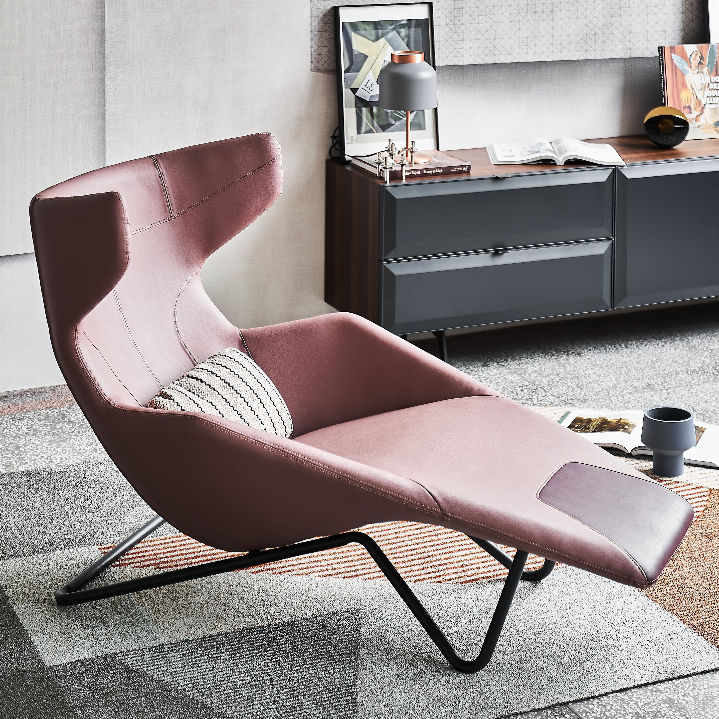 Pre-order for 65 Days Delivery - Relax Lounge Chair Lc035-P -  Lounge Chairs - ebarza Furniture UAE | Shop Modern Furniture in Abu Dhabi & Dubai - مفروشات ايبازرا في الامارات | تسوق اثاث عصري وديكورات مميزة في دبي وابوظبي