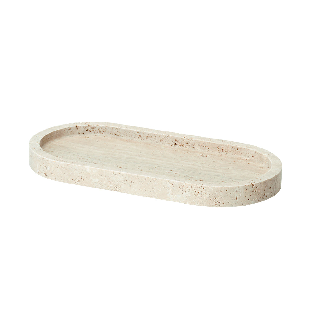 Pre-order 15 Days Delivery - Yellow Travertine Oval Small Tray OHA834 -  Trays | اطلب مسبقًا التسليم خلال 45 يومًا - صينية صغيرة بيضاوية من الحجر الجيري الأصفر - ebarza Furniture UAE | Shop Modern Furniture in Abu Dhabi & Dubai - مفروشات ايبازرا في الامارات | تسوق اثاث عصري وديكورات مميزة في دبي وابوظبي