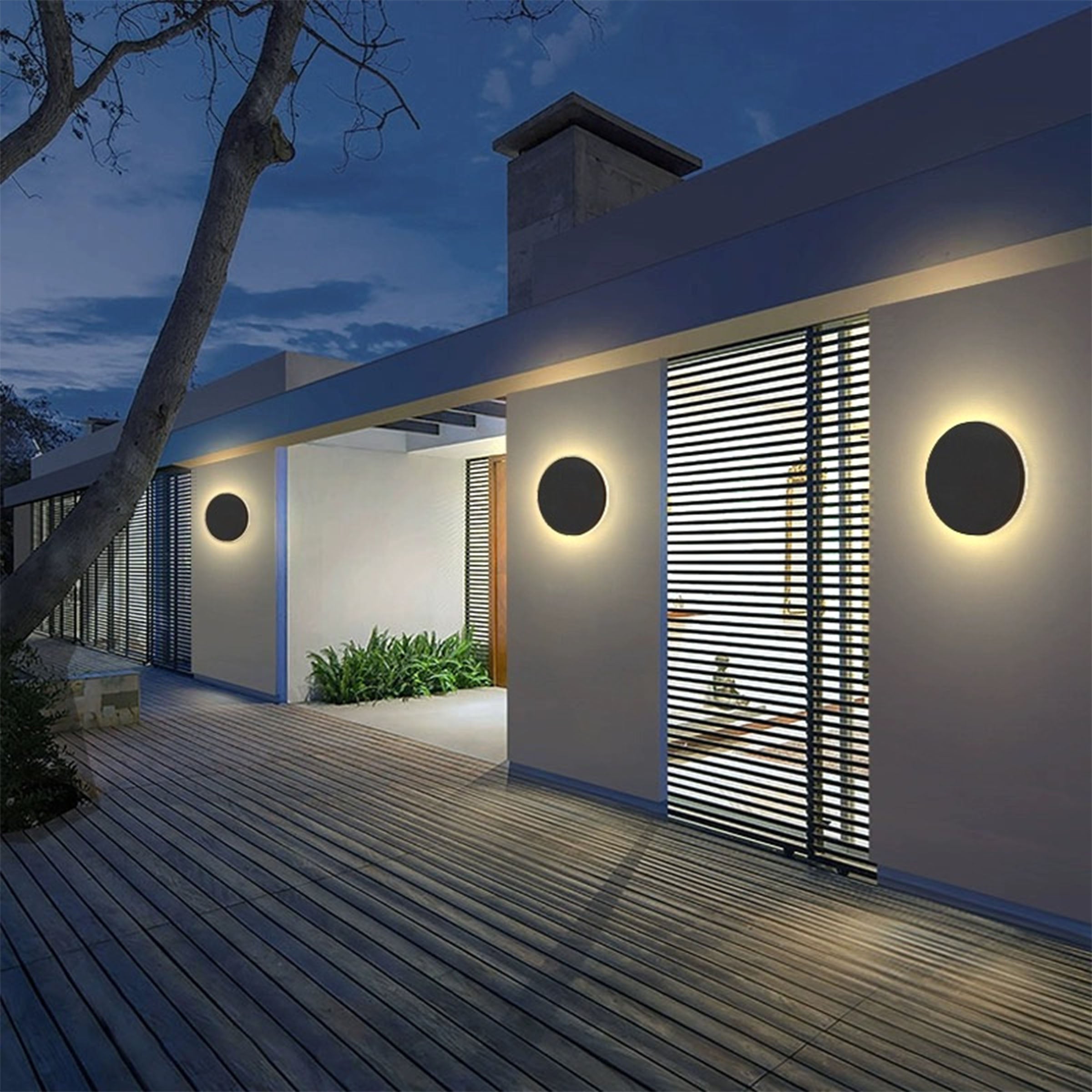 Outdoor LED Wall Light HTD-K-2354-ROUND -  Outdoor lightings | مصباح حائط LED خارجي - ebarza Furniture UAE | Shop Modern Furniture in Abu Dhabi & Dubai - مفروشات ايبازرا في الامارات | تسوق اثاث عصري وديكورات مميزة في دبي وابوظبي