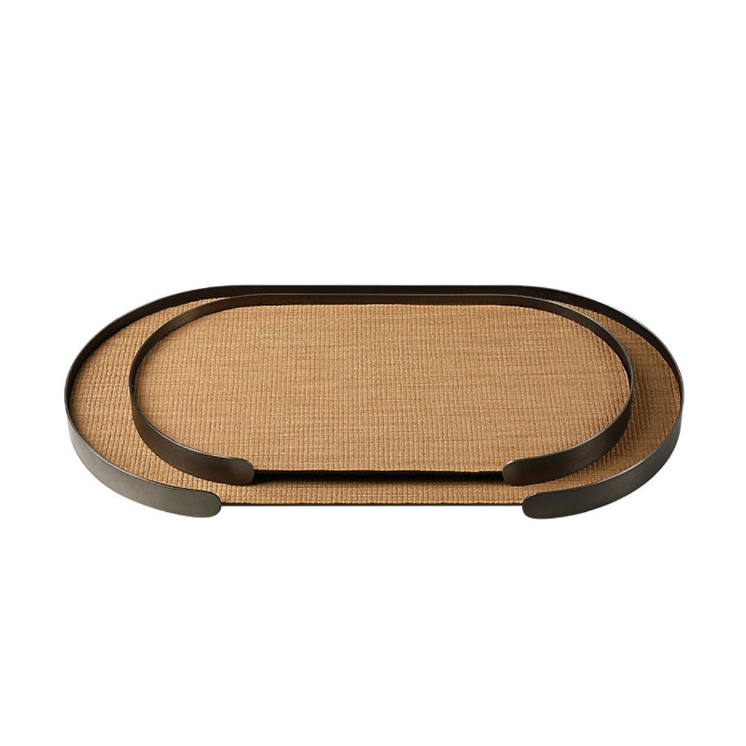 Oval Tray Coffee -A FC-W25002A -  Trays - ebarza Furniture UAE | Shop Modern Furniture in Abu Dhabi & Dubai - مفروشات ايبازرا في الامارات | تسوق اثاث عصري وديكورات مميزة في دبي وابوظبي