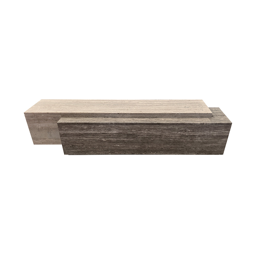 Petra Travertine  Console/ Side Board - EB15 -  Sideboards - ebarza Furniture UAE | Shop Modern Furniture in Abu Dhabi & Dubai - مفروشات ايبازرا في الامارات | تسوق اثاث عصري وديكورات مميزة في دبي وابوظبي