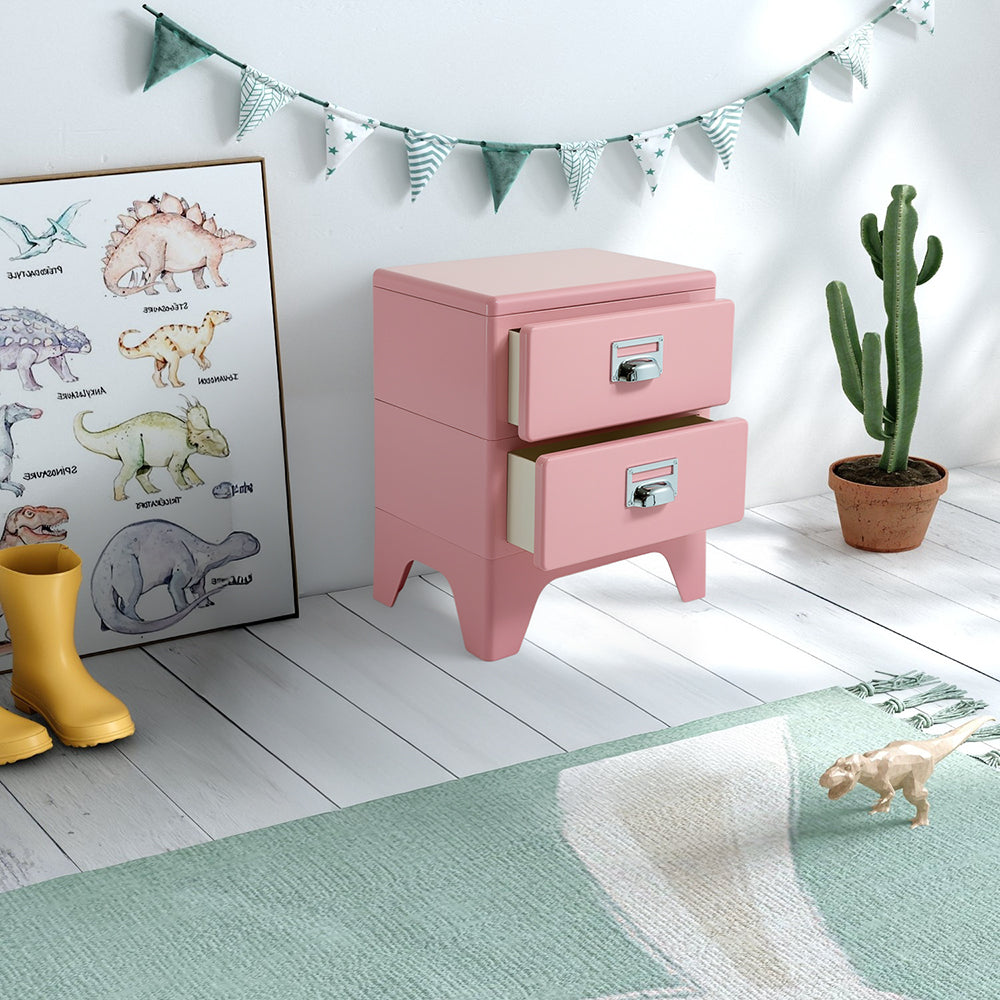 Pink ABS Side Table/Bedside Table BB-017 -  Side Tables - ebarza Furniture UAE | Shop Modern Furniture in Abu Dhabi & Dubai - مفروشات ايبازرا في الامارات | تسوق اثاث عصري وديكورات مميزة في دبي وابوظبي