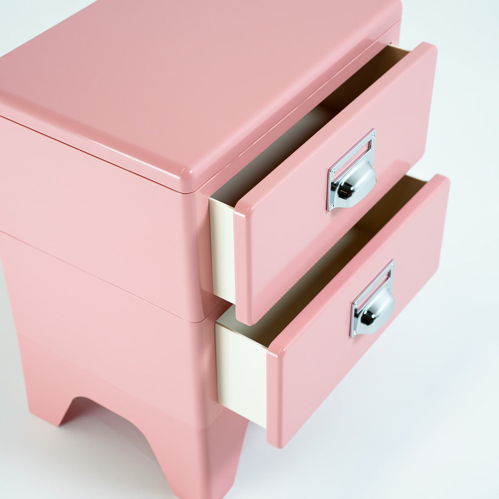 Pink ABS Side Table/Bedside Table BB-017 -  Side Tables - ebarza Furniture UAE | Shop Modern Furniture in Abu Dhabi & Dubai - مفروشات ايبازرا في الامارات | تسوق اثاث عصري وديكورات مميزة في دبي وابوظبي
