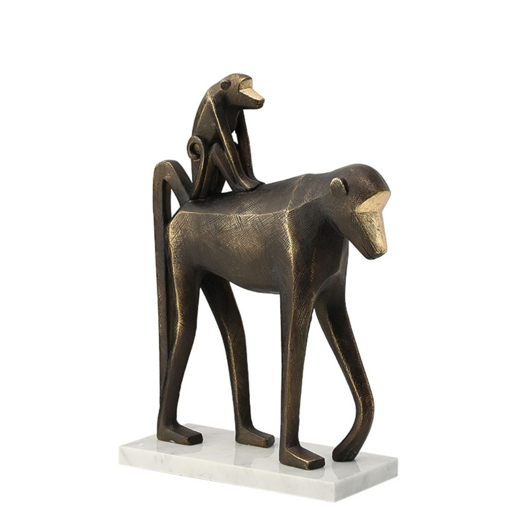 The Monkey Resin Ornament  FC-SZ24092 -  Home Decor Figurines - ebarza Furniture UAE | Shop Modern Furniture in Abu Dhabi & Dubai - مفروشات ايبازرا في الامارات | تسوق اثاث عصري وديكورات مميزة في دبي وابوظبي