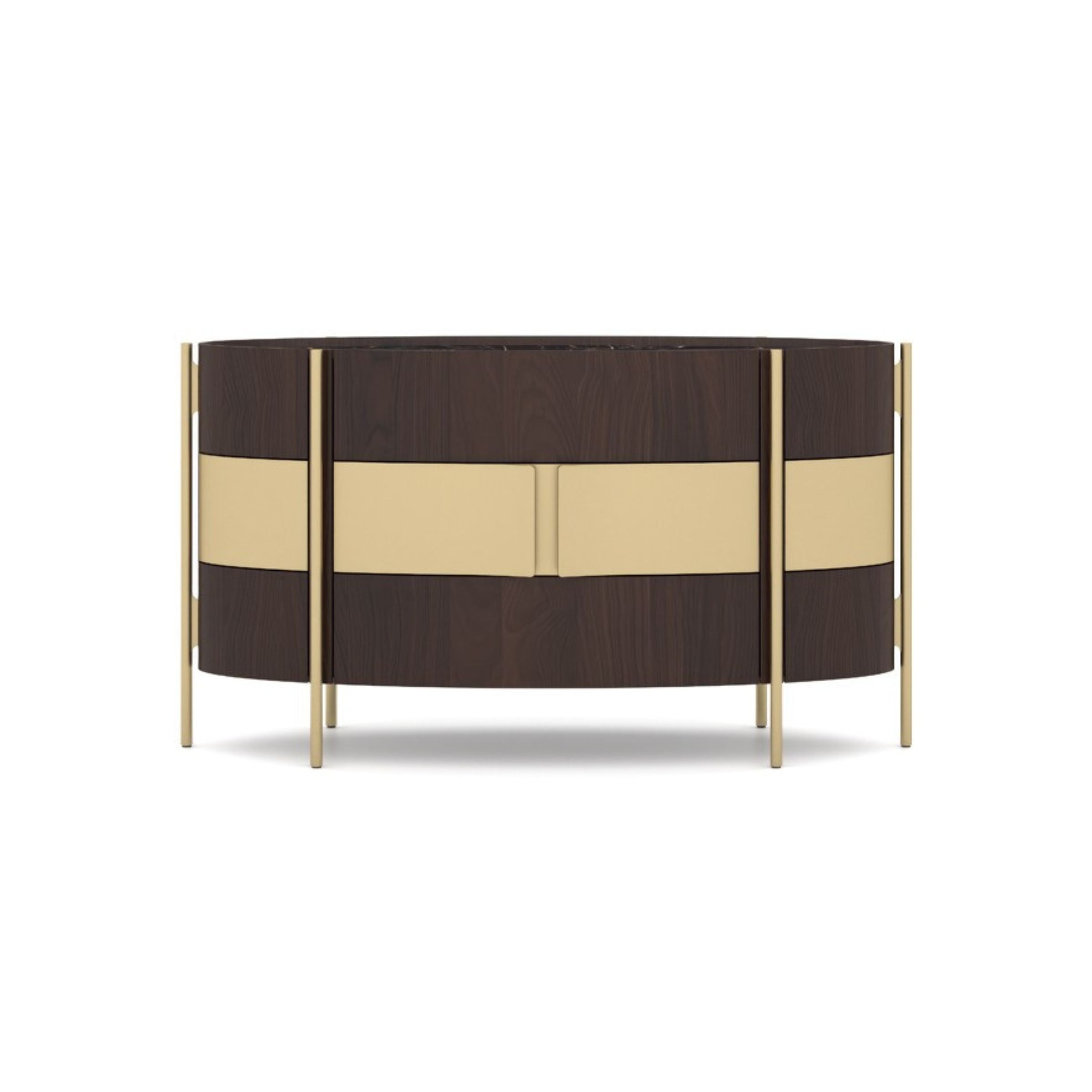 VEGA CHEST OF DRAWERS Dresser 158cm SIFVEG001/ Gold Walnut -  Dressers | خزانة أدراج فيجا 158 سم - ebarza Furniture UAE | Shop Modern Furniture in Abu Dhabi & Dubai - مفروشات ايبازرا في الامارات | تسوق اثاث عصري وديكورات مميزة في دبي وابوظبي