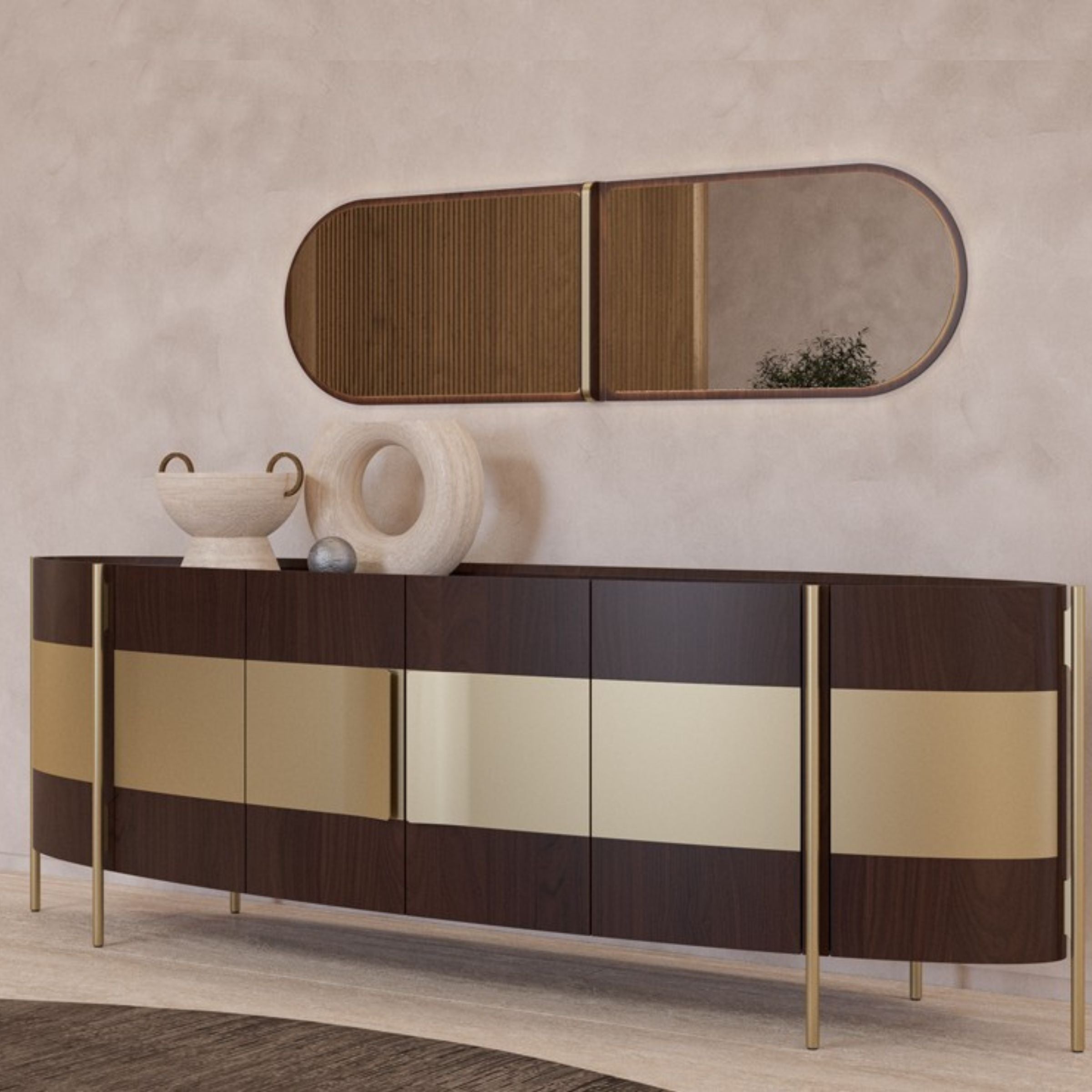 Vega Sideboard 268cm KONVEG001 -  Sideboards | خزانة جانبية فيجا 268 سم - ebarza Furniture UAE | Shop Modern Furniture in Abu Dhabi & Dubai - مفروشات ايبازرا في الامارات | تسوق اثاث عصري وديكورات مميزة في دبي وابوظبي