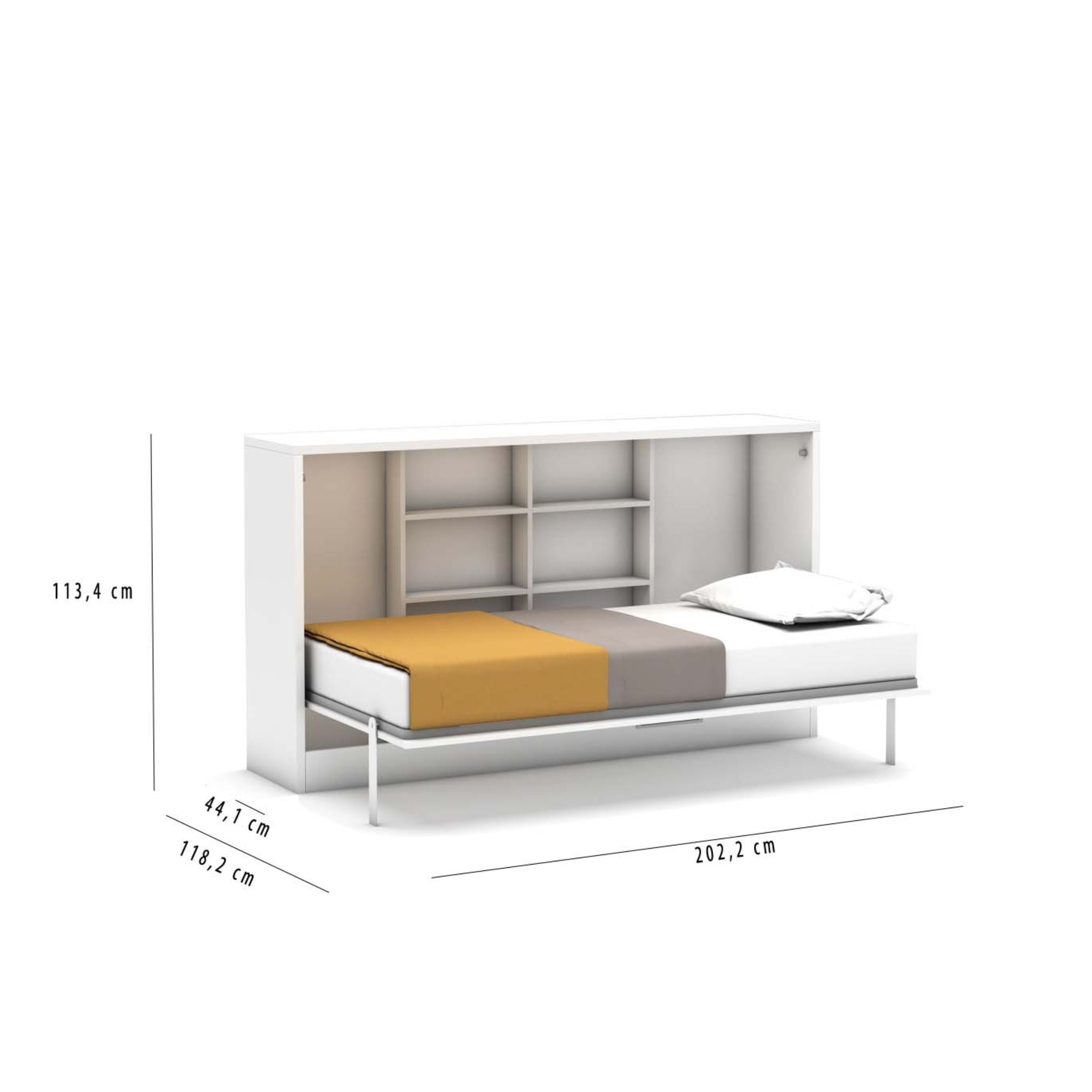 LIFE Convertable Wall Bed & Mattress with Desk Module 1121 1121C/1121D -  Bedsteads | سرير لايف يغلق على الحائط مع الفرشة ( قابل للتعديل ) - ebarza Furniture UAE | Shop Modern Furniture in Abu Dhabi & Dubai - مفروشات ايبازرا في الامارات | تسوق اثاث عصري وديكورات مميزة في دبي وابوظبي