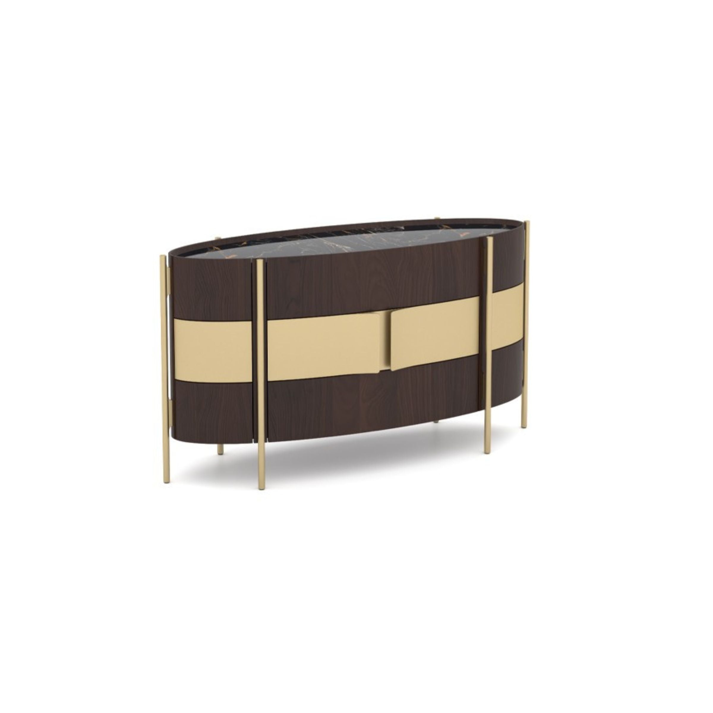 VEGA CHEST OF DRAWERS Dresser 158cm SIFVEG001/ Gold Walnut -  Dressers | خزانة أدراج فيجا 158 سم - ebarza Furniture UAE | Shop Modern Furniture in Abu Dhabi & Dubai - مفروشات ايبازرا في الامارات | تسوق اثاث عصري وديكورات مميزة في دبي وابوظبي