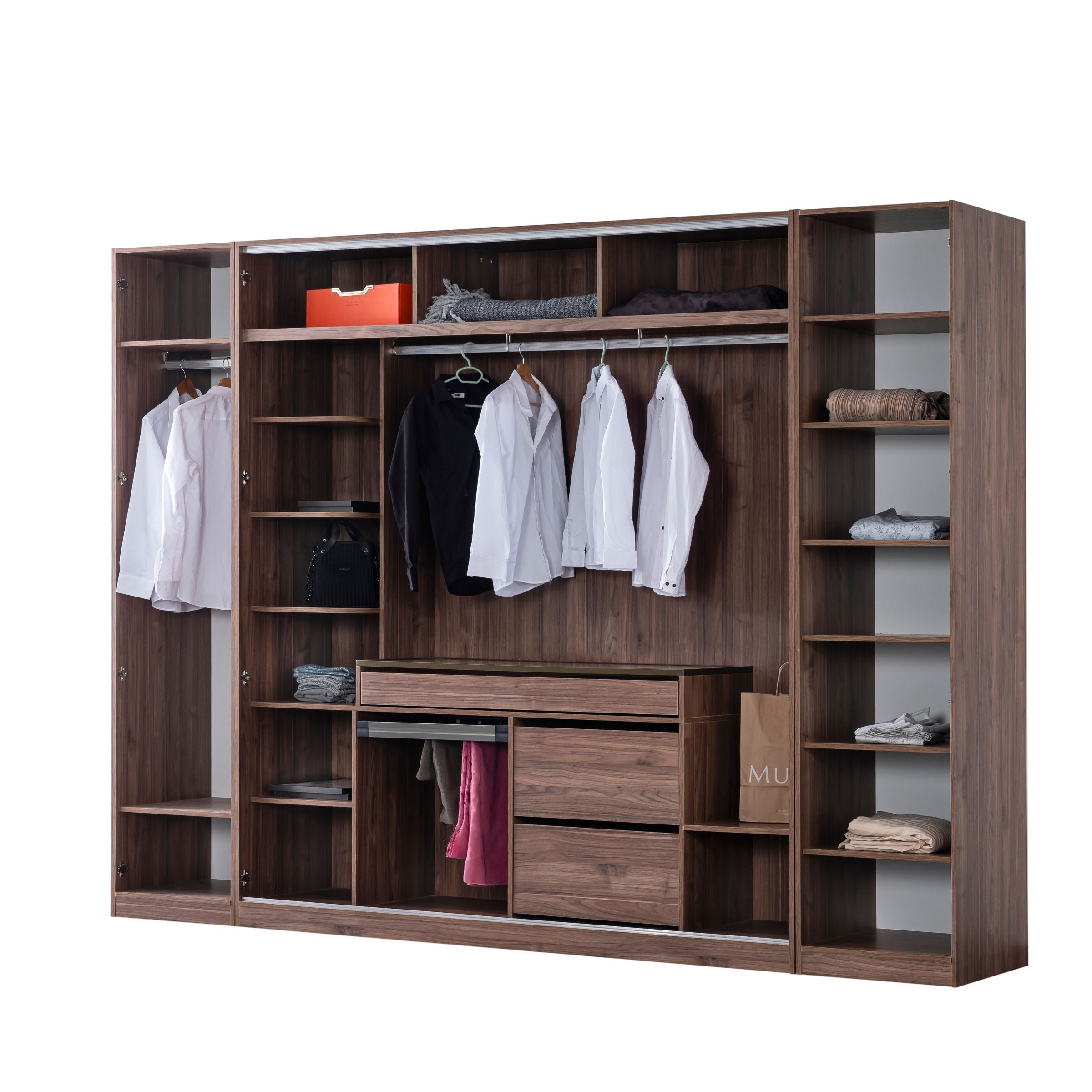 Antik 200 cm 4 Door Wardrobe AKYL-ATK200 -  Cabinets | خزانة ملابس أنتيك 200 سم - ebarza Furniture UAE | Shop Modern Furniture in Abu Dhabi & Dubai - مفروشات ايبازرا في الامارات | تسوق اثاث عصري وديكورات مميزة في دبي وابوظبي