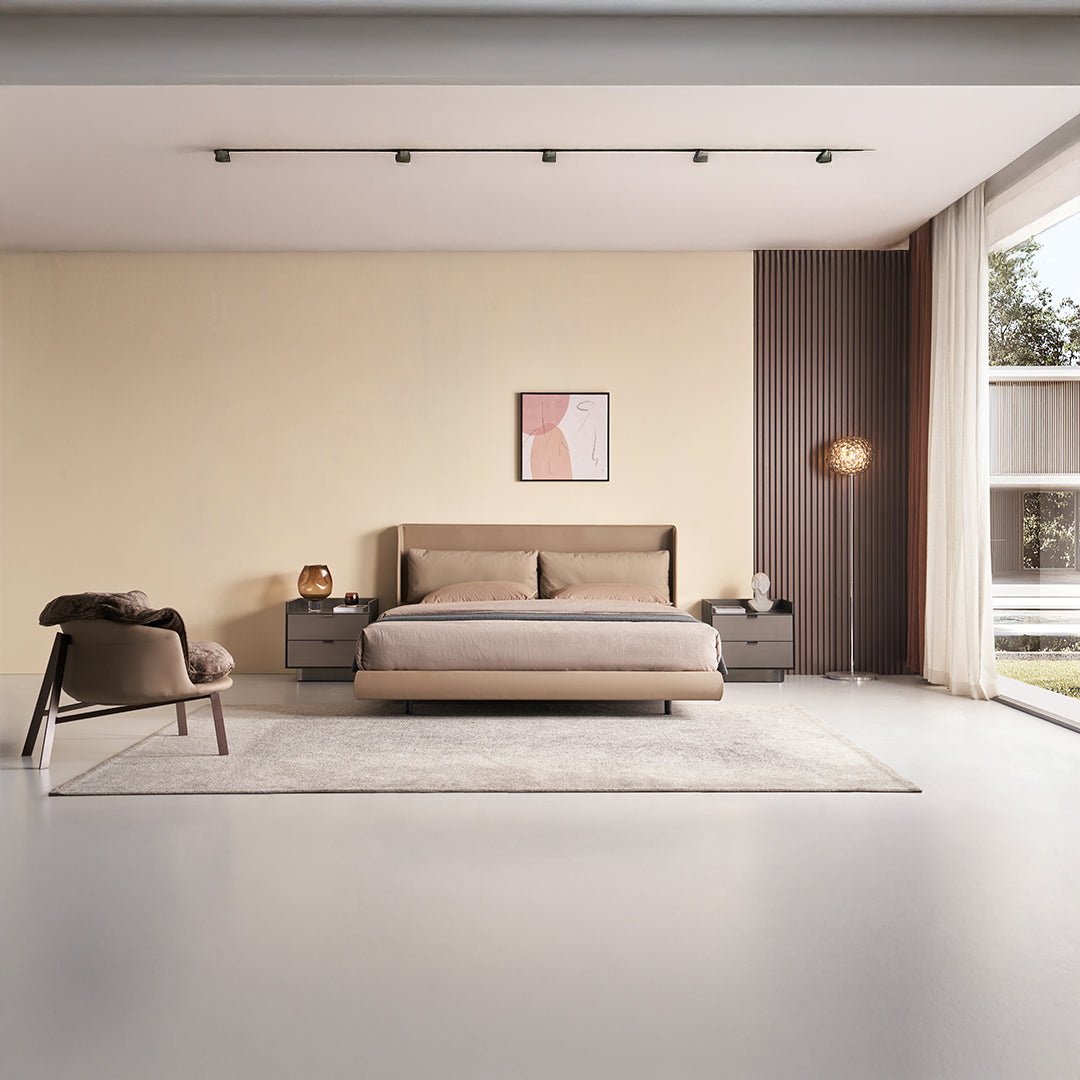 Queen Size Bed B030 - Queen -  Bedsteads - ebarza Furniture UAE | Shop Modern Furniture in Abu Dhabi & Dubai - مفروشات ايبازرا في الامارات | تسوق اثاث عصري وديكورات مميزة في دبي وابوظبي