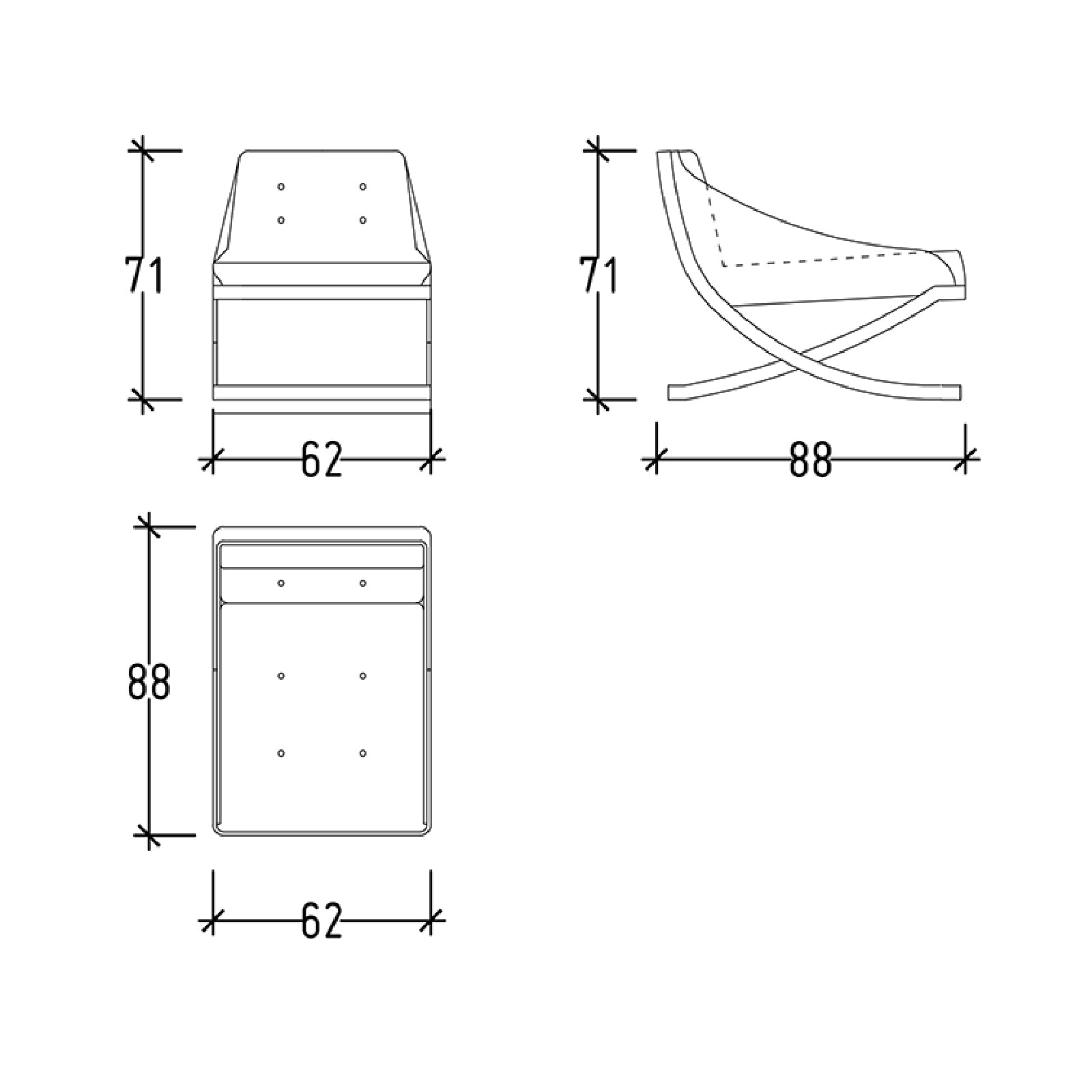 Display Item - Rest Lounge Chair Rstlc-058-Nakheel -  USED ITEM | قطعة من المعرض - كرسي صالة ريست - ebarza Furniture UAE | Shop Modern Furniture in Abu Dhabi & Dubai - مفروشات ايبازرا في الامارات | تسوق اثاث عصري وديكورات مميزة في دبي وابوظبي