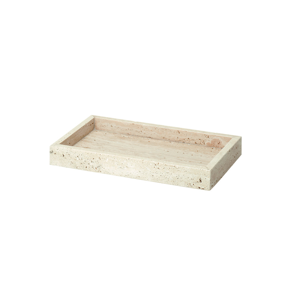 Yellow Travertine Trumpet RHJ834 -  Trays | صينية صغيرة بيضاوية رخامية على شكل زهرة باوانج - ebarza Furniture UAE | Shop Modern Furniture in Abu Dhabi & Dubai - مفروشات ايبازرا في الامارات | تسوق اثاث عصري وديكورات مميزة في دبي وابوظبي