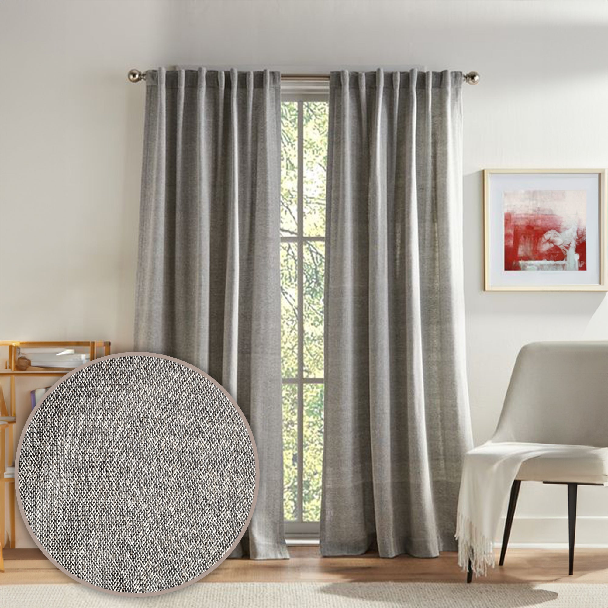 Elegant ROGER Window Curtain Fabric QX139 ROGER -  Curtains & Drapes | ستارة نافذة أنيقة - ebarza Furniture UAE | Shop Modern Furniture in Abu Dhabi & Dubai - مفروشات ايبازرا في الامارات | تسوق اثاث عصري وديكورات مميزة في دبي وابوظبي