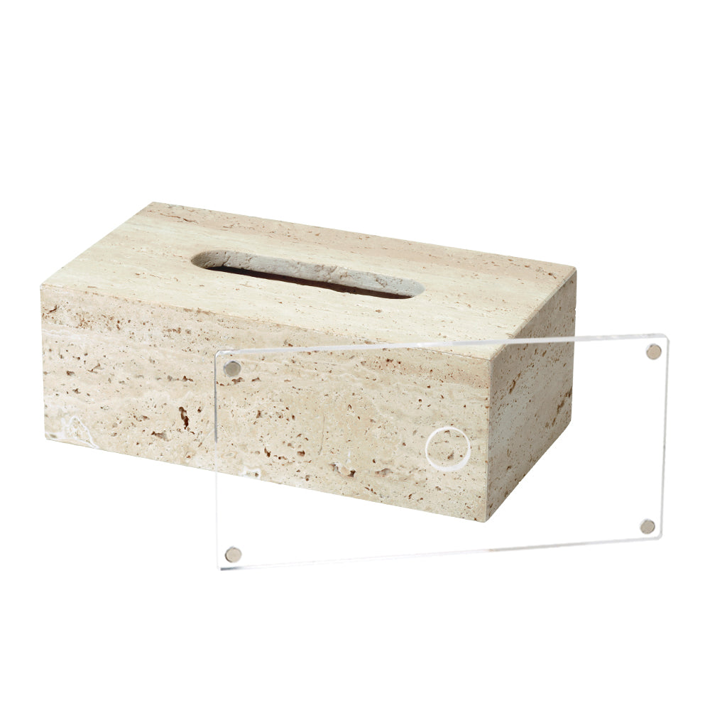 Yellow Travertine Rectangular Tissue Box SBK834-5A -  Home Decor Figurines | علبة مناديل دونغ تايم - ebarza Furniture UAE | Shop Modern Furniture in Abu Dhabi & Dubai - مفروشات ايبازرا في الامارات | تسوق اثاث عصري وديكورات مميزة في دبي وابوظبي