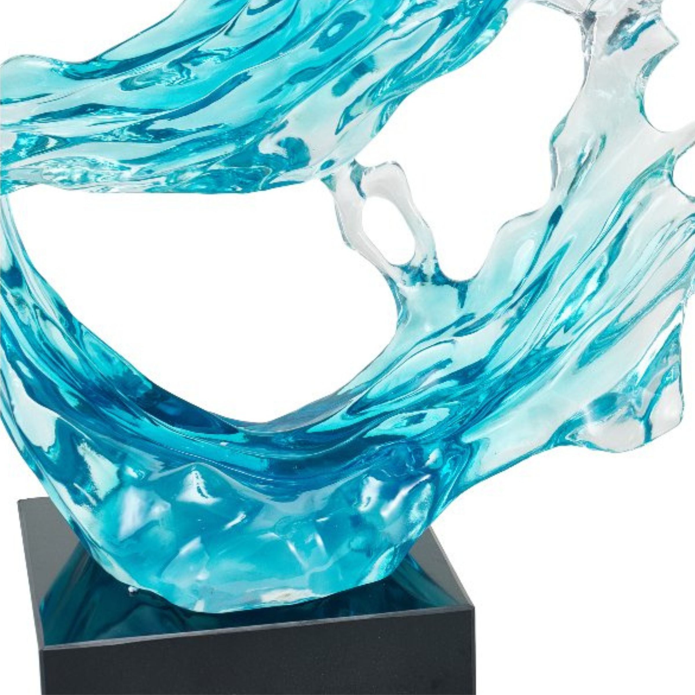 Pre-order 25 Days Delivery - LIGHT BLUE  & CLEAR ABSTRACT SCULPTURE SH-S017 -  Home Decor Figurines | اطلب مسبقًا التسليم خلال 60 يومًا - منحوتة تجريدية زرقاء فاتحة شفافه - ebarza Furniture UAE | Shop Modern Furniture in Abu Dhabi & Dubai - مفروشات ايبازرا في الامارات | تسوق اثاث عصري وديكورات مميزة في دبي وابوظبي