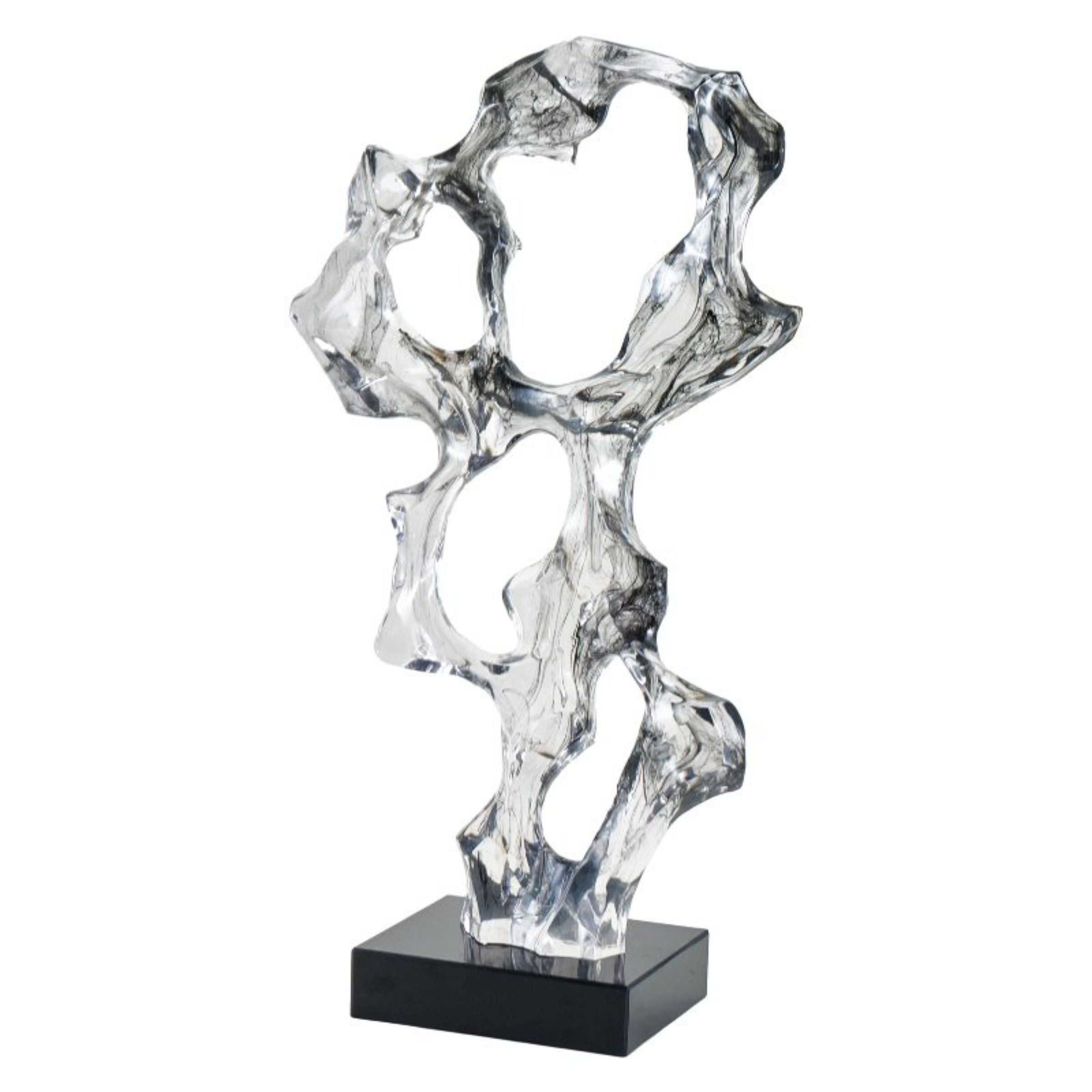 Pre-order 120 Days Delivery - CLEAR RESIN & MARBLE ABSTRACT SCULPTURE SH-T012 -  Home Decor Figurines | اطلب مسبقًا التسليم خلال 120 يومًا - نحت تجريدي من الراتينج والرخام الشفاف - ebarza Furniture UAE | Shop Modern Furniture in Abu Dhabi & Dubai - مفروشات ايبازرا في الامارات | تسوق اثاث عصري وديكورات مميزة في دبي وابوظبي