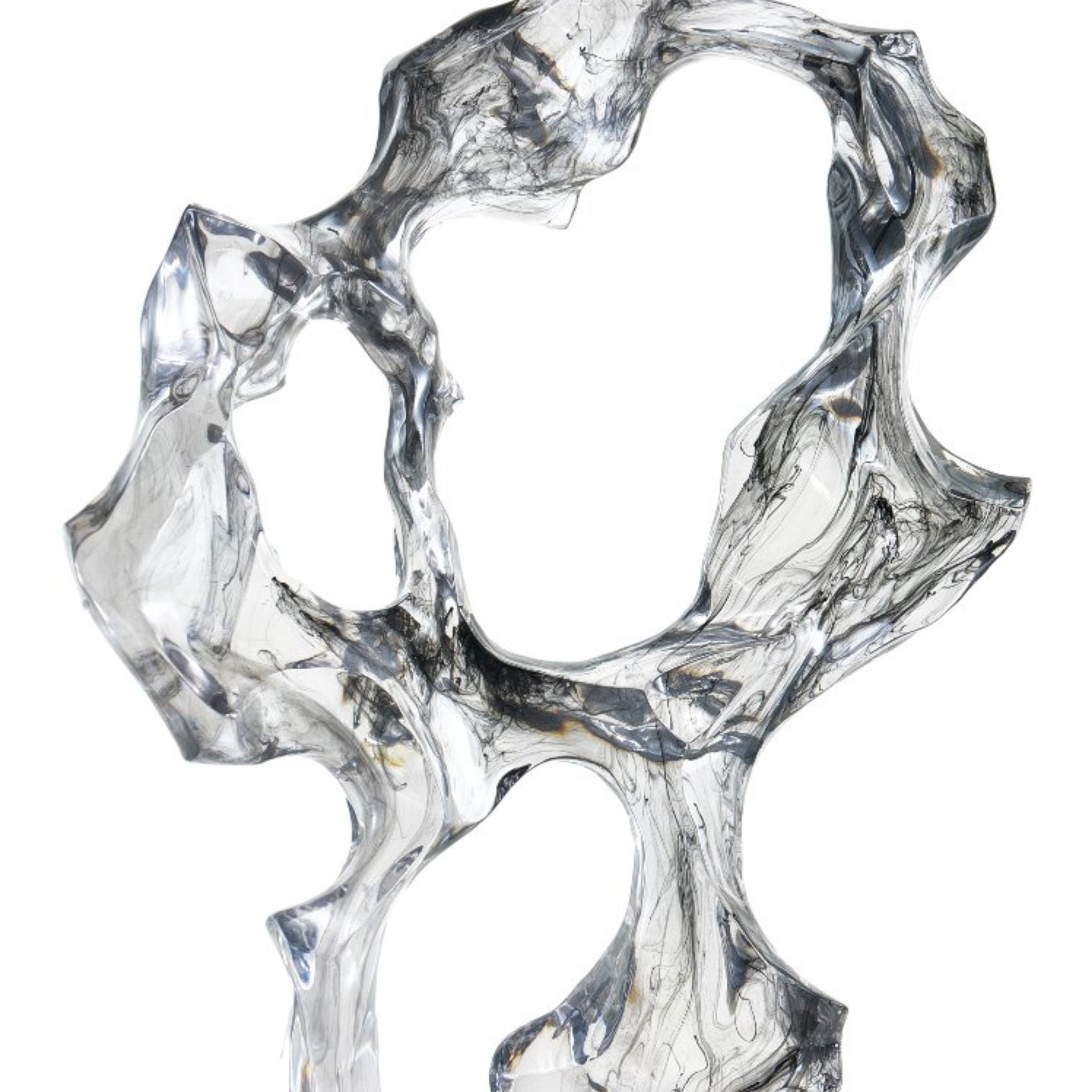 Pre-order 25 Days Delivery - CLEAR RESIN & MARBLE ABSTRACT SCULPTURE SH-T012 -  Home Decor Figurines | اطلب مسبقًا التسليم خلال 60 يومًا - نحت تجريدي من الراتينج والرخام الشفاف - ebarza Furniture UAE | Shop Modern Furniture in Abu Dhabi & Dubai - مفروشات ايبازرا في الامارات | تسوق اثاث عصري وديكورات مميزة في دبي وابوظبي