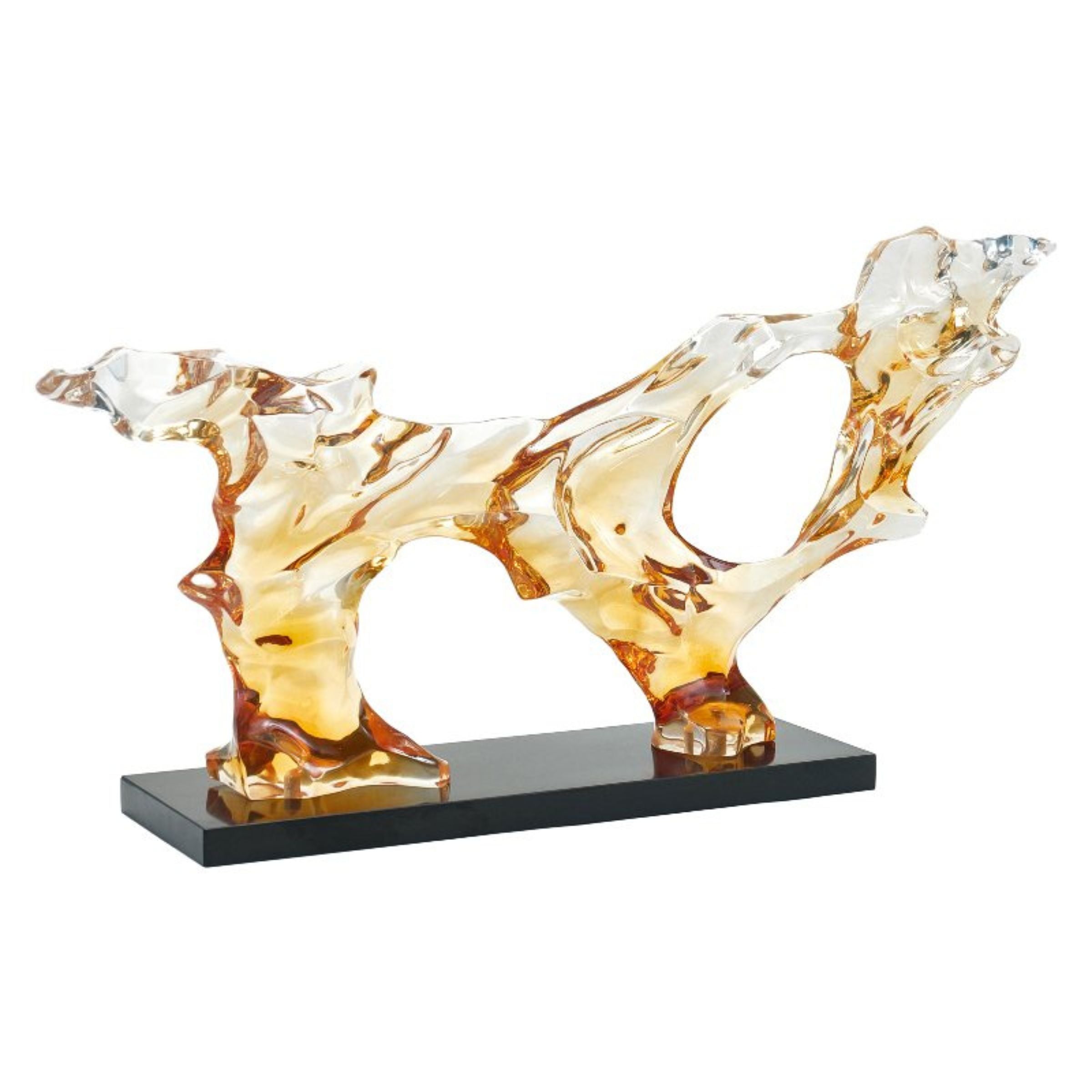 Golden ABSTRACT SCULPTURE SH-T044 -  Home Decor Figurines | النحت التجريدي الذهبي - ebarza Furniture UAE | Shop Modern Furniture in Abu Dhabi & Dubai - مفروشات ايبازرا في الامارات | تسوق اثاث عصري وديكورات مميزة في دبي وابوظبي