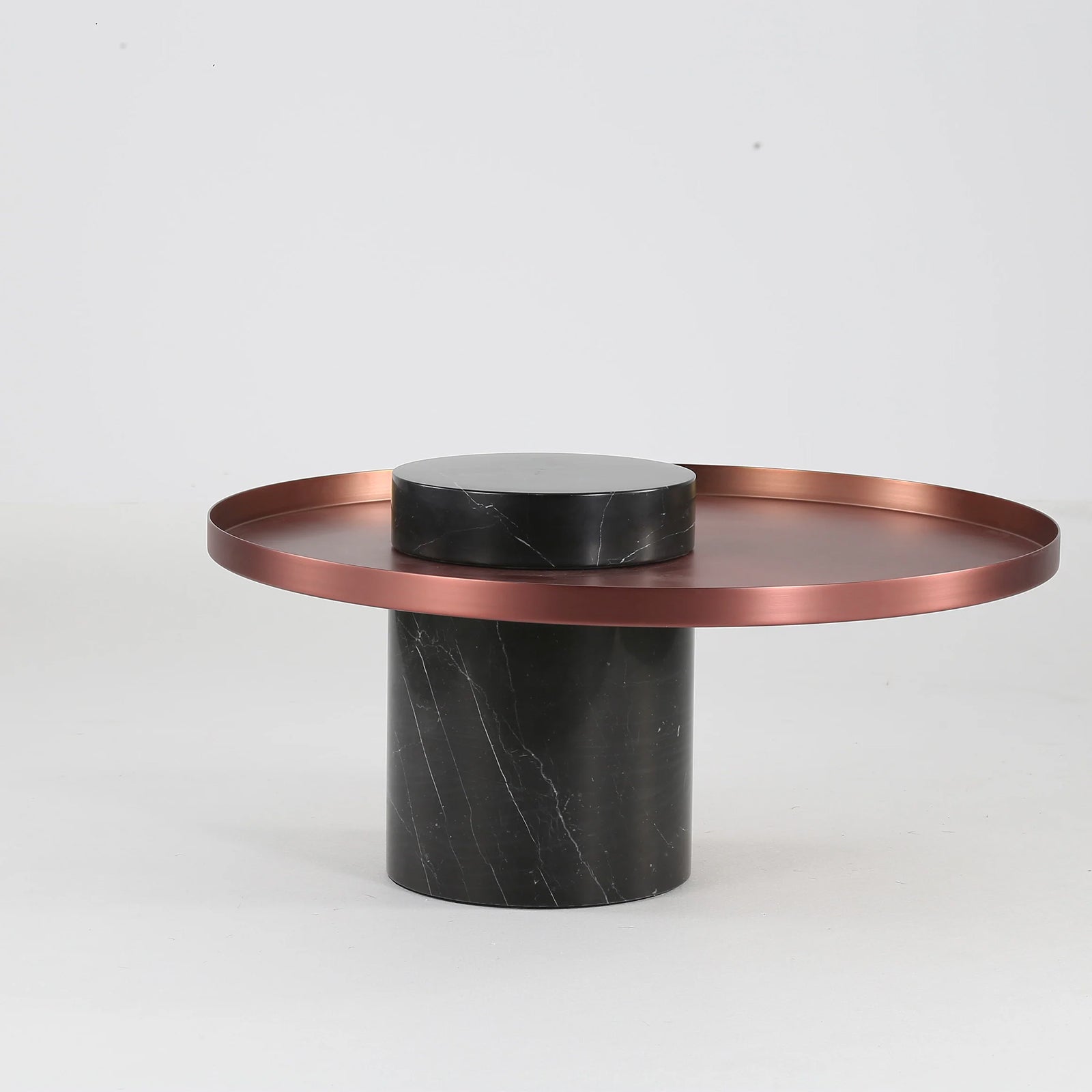 Solid Black Marble Side Table  St8699-70 -  Side Tables | طاولة جانبية من الرخام الأسود الصلب - ebarza Furniture UAE | Shop Modern Furniture in Abu Dhabi & Dubai - مفروشات ايبازرا في الامارات | تسوق اثاث عصري وديكورات مميزة في دبي وابوظبي