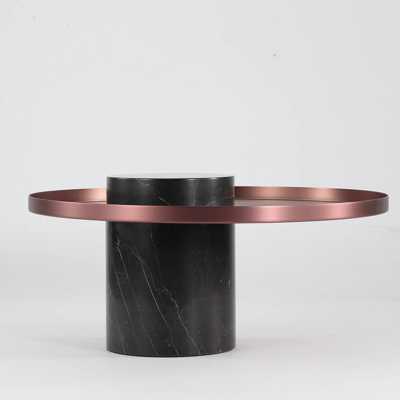 Solid Black Marble Side Table  St8699-70 -  Side Tables | طاولة جانبية من الرخام الأسود الصلب - ebarza Furniture UAE | Shop Modern Furniture in Abu Dhabi & Dubai - مفروشات ايبازرا في الامارات | تسوق اثاث عصري وديكورات مميزة في دبي وابوظبي