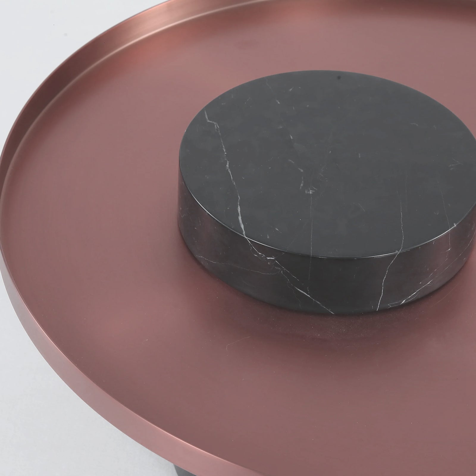 Solid Black Marble Side Table  St8699-70 -  Side Tables | طاولة جانبية من الرخام الأسود الصلب - ebarza Furniture UAE | Shop Modern Furniture in Abu Dhabi & Dubai - مفروشات ايبازرا في الامارات | تسوق اثاث عصري وديكورات مميزة في دبي وابوظبي