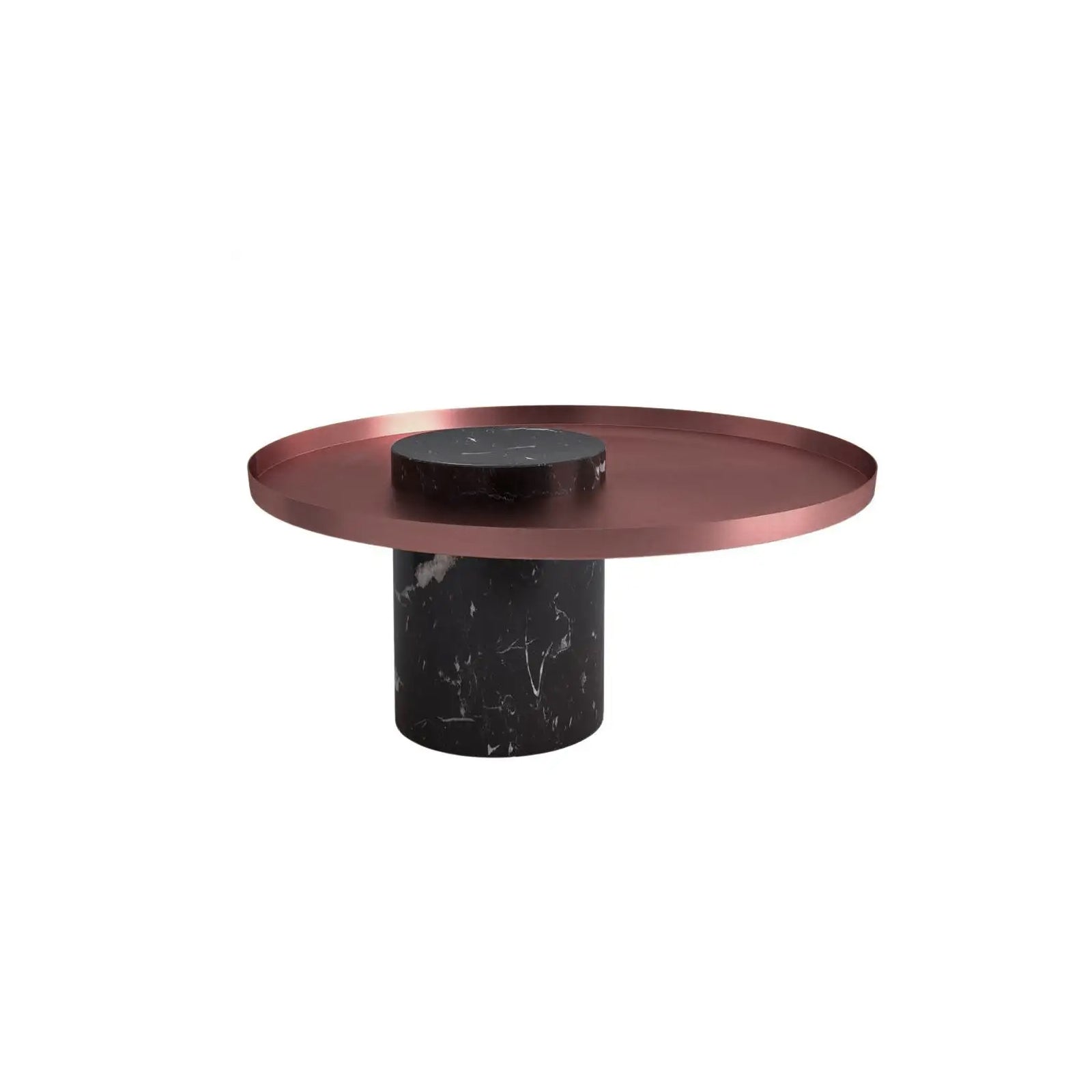 Solid Black Marble Side Table  St8699-70 -  Side Tables | طاولة جانبية من الرخام الأسود الصلب - ebarza Furniture UAE | Shop Modern Furniture in Abu Dhabi & Dubai - مفروشات ايبازرا في الامارات | تسوق اثاث عصري وديكورات مميزة في دبي وابوظبي