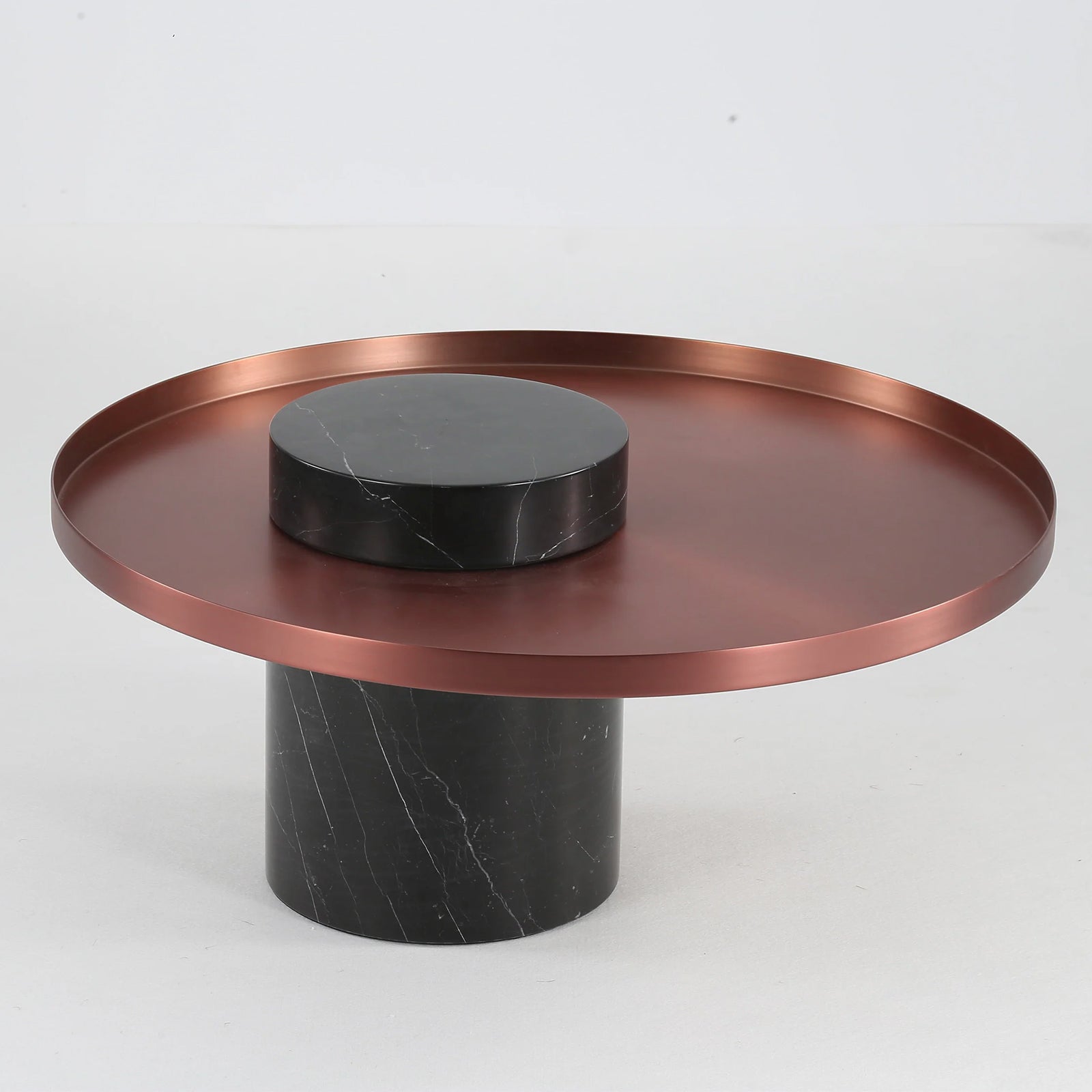 Solid Black Marble Side Table  St8699-70 -  Side Tables | طاولة جانبية من الرخام الأسود الصلب - ebarza Furniture UAE | Shop Modern Furniture in Abu Dhabi & Dubai - مفروشات ايبازرا في الامارات | تسوق اثاث عصري وديكورات مميزة في دبي وابوظبي