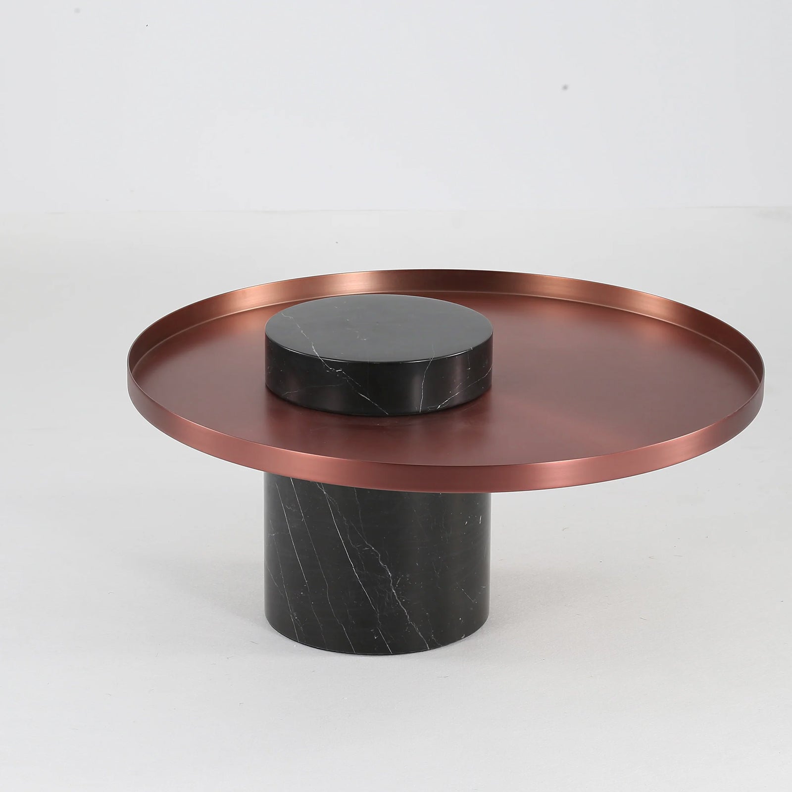 Solid Black Marble Side Table  St8699-70 -  Side Tables | طاولة جانبية من الرخام الأسود الصلب - ebarza Furniture UAE | Shop Modern Furniture in Abu Dhabi & Dubai - مفروشات ايبازرا في الامارات | تسوق اثاث عصري وديكورات مميزة في دبي وابوظبي