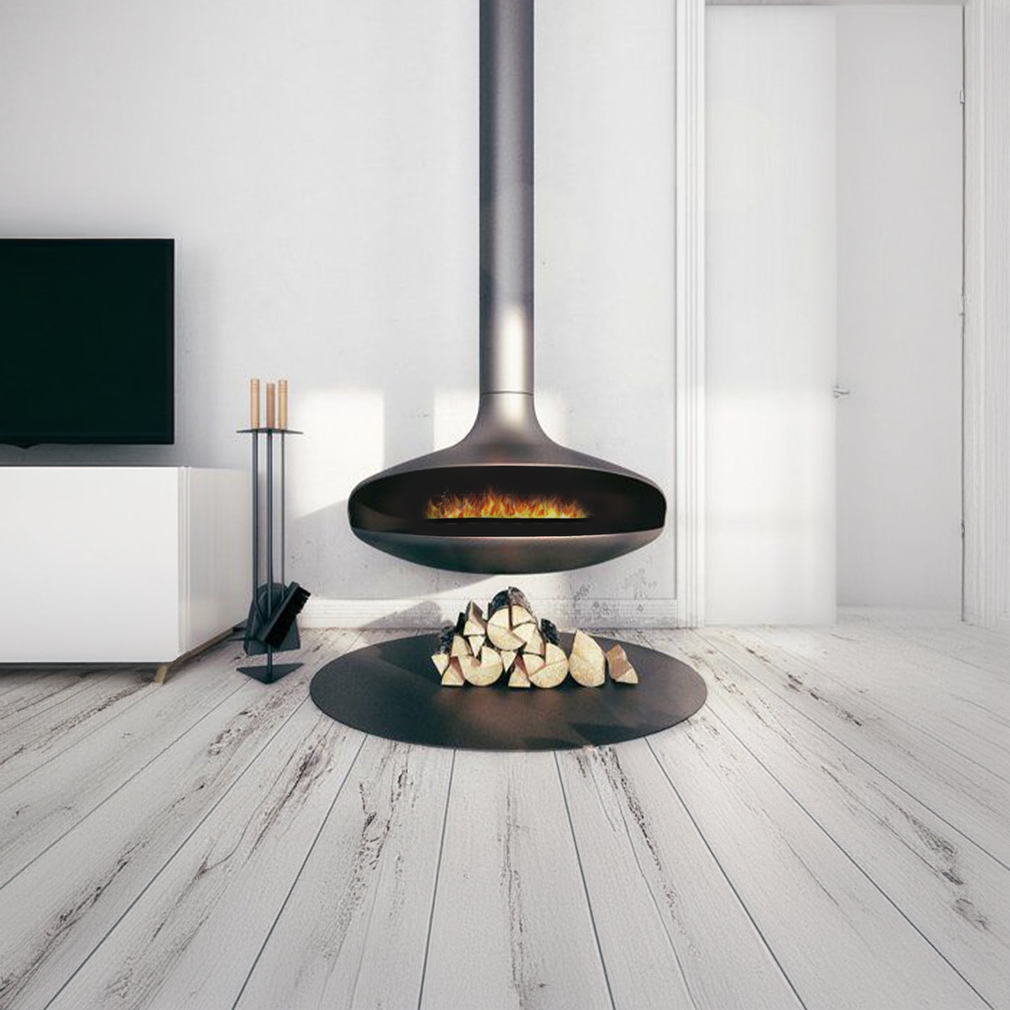 Water Vapor  UFO Electric Fireplace Smart 3cm voice prompt  800 UFO -  Artwork - ebarza Furniture UAE | Shop Modern Furniture in Abu Dhabi & Dubai - مفروشات ايبازرا في الامارات | تسوق اثاث عصري وديكورات مميزة في دبي وابوظبي