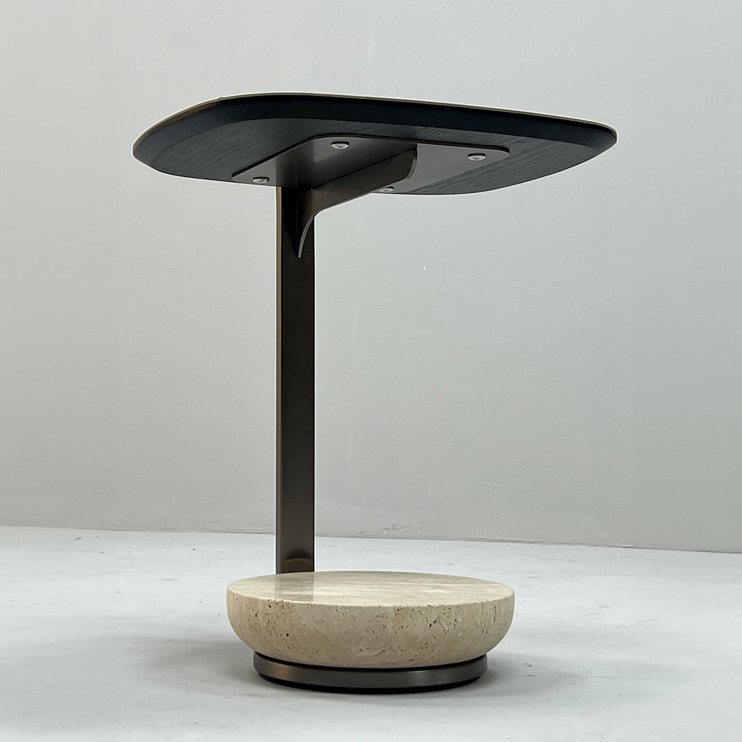 Saddle Leather Side Table JK-D148 -  Side Tables - ebarza Furniture UAE | Shop Modern Furniture in Abu Dhabi & Dubai - مفروشات ايبازرا في الامارات | تسوق اثاث عصري وديكورات مميزة في دبي وابوظبي