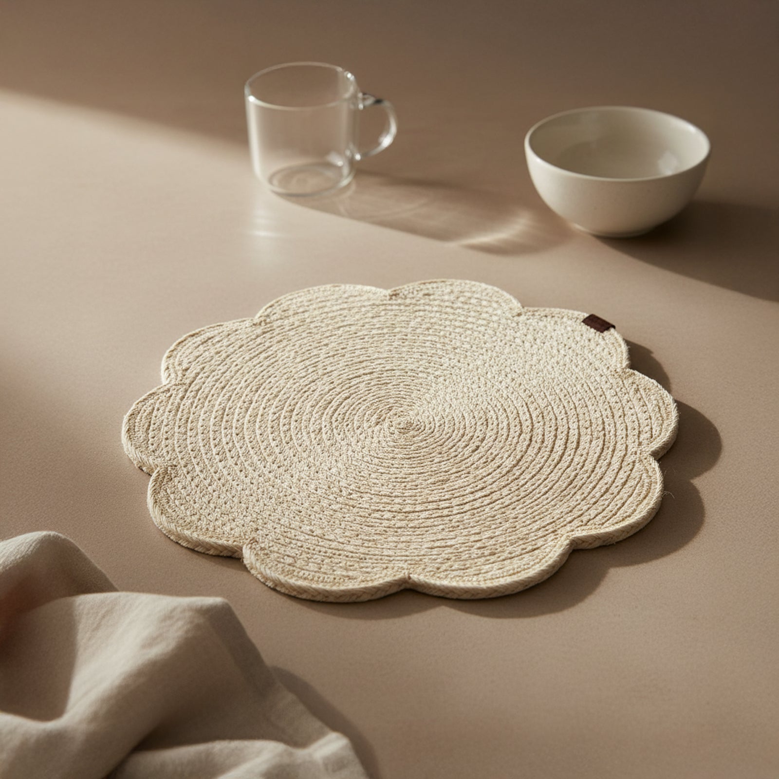 Sertica Paper Placemat - Beige - KXYO-2430/Beige -  Placemats - ebarza Furniture UAE | Shop Modern Furniture in Abu Dhabi & Dubai - مفروشات ايبازرا في الامارات | تسوق اثاث عصري وديكورات مميزة في دبي وابوظبي