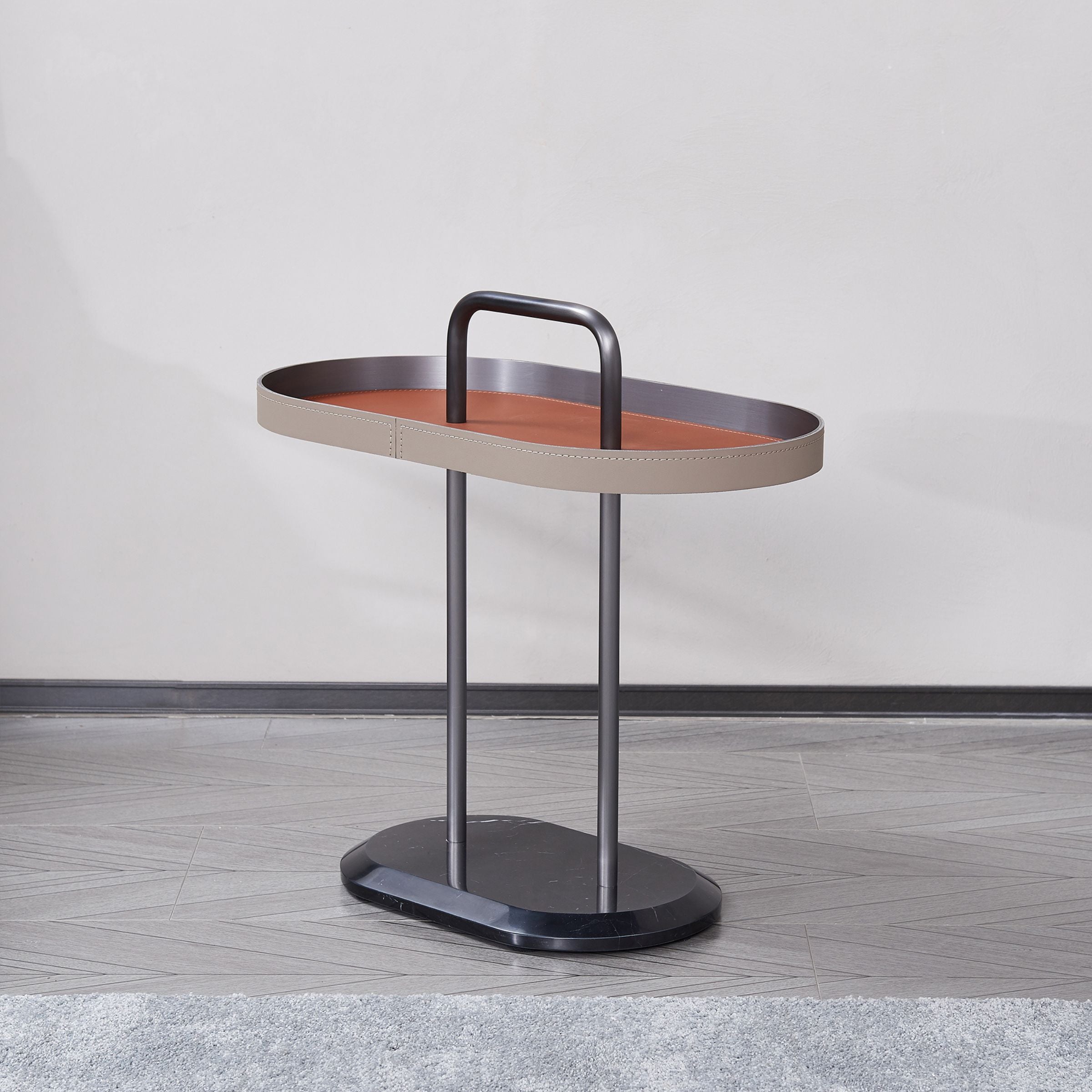 Geometric Round Bistro Side Table MLL-D114 -  Side Tables | طاولة جانبية بيسترو مستديرة هندسية - ebarza Furniture UAE | Shop Modern Furniture in Abu Dhabi & Dubai - مفروشات ايبازرا في الامارات | تسوق اثاث عصري وديكورات مميزة في دبي وابوظبي