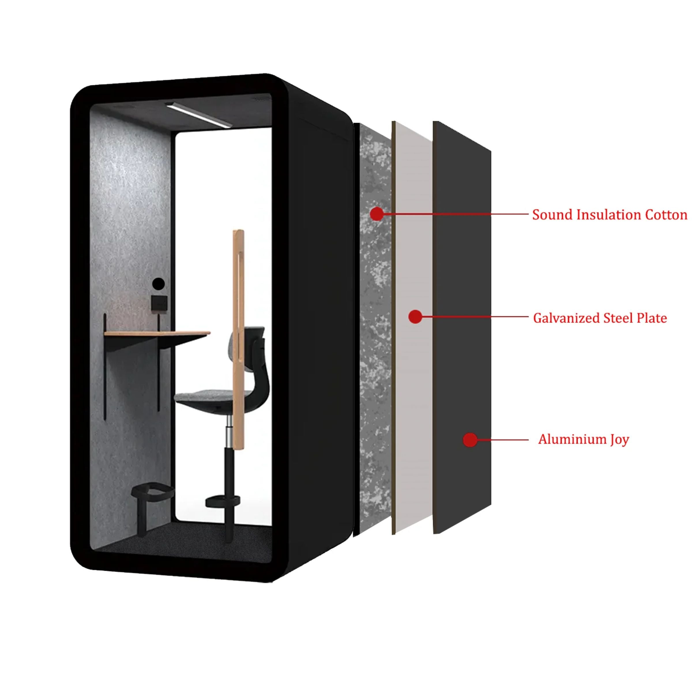 Display Item - Multifunction Soundproof office booth SUPERBOX-SLNakheel -  USED ITEM | قطعة من المعرض - مكتب متعدد الوظائف عازل للصوت - ebarza Furniture UAE | Shop Modern Furniture in Abu Dhabi & Dubai - مفروشات ايبازرا في الامارات | تسوق اثاث عصري وديكورات مميزة في دبي وابوظبي