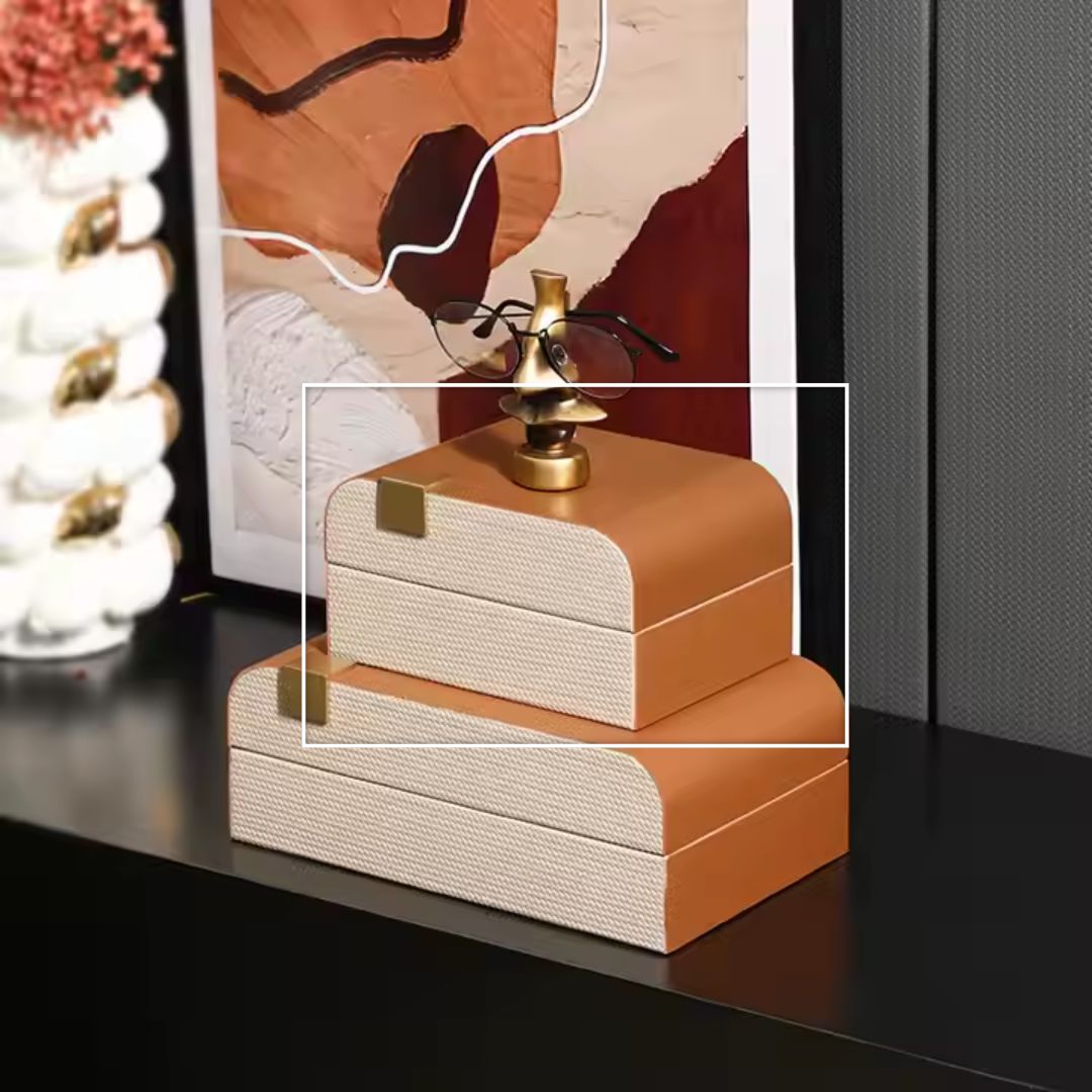 Simple Round Box Coffee -B FB-PG24007B -  Decorative Boxes - ebarza Furniture UAE | Shop Modern Furniture in Abu Dhabi & Dubai - مفروشات ايبازرا في الامارات | تسوق اثاث عصري وديكورات مميزة في دبي وابوظبي