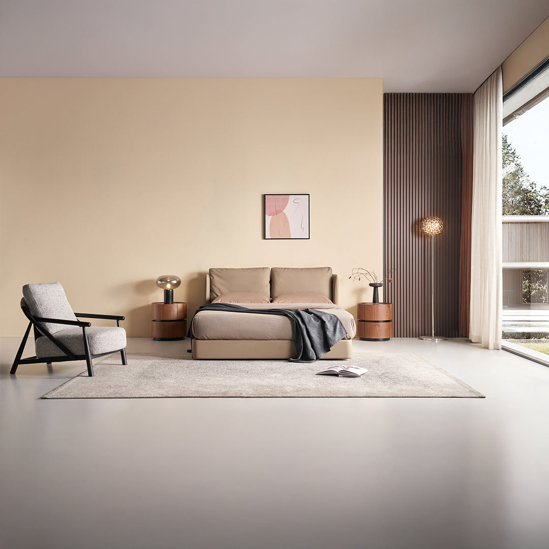 King Size Bed B032 -  Bedsteads - ebarza Furniture UAE | Shop Modern Furniture in Abu Dhabi & Dubai - مفروشات ايبازرا في الامارات | تسوق اثاث عصري وديكورات مميزة في دبي وابوظبي