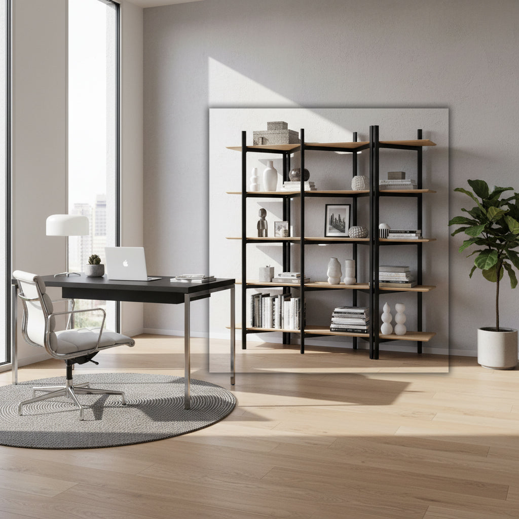 Solid Wood 5 Levels Shelf Sp17359Xl-N