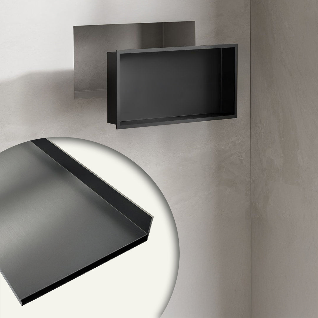 Stainless Steel Shelf Profile - Black - JYF0505 -  wall-panels-profiles - ebarza Furniture UAE | Shop Modern Furniture in Abu Dhabi & Dubai - مفروشات ايبازرا في الامارات | تسوق اثاث عصري وديكورات مميزة في دبي وابوظبي