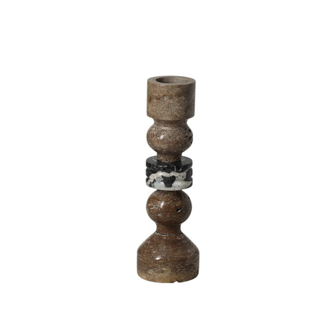 Pre-order 45 Days Delivery Stone String Marble Candlestick Gray-B FB-T25082B -  Candle Holders - ebarza Furniture UAE | Shop Modern Furniture in Abu Dhabi & Dubai - مفروشات ايبازرا في الامارات | تسوق اثاث عصري وديكورات مميزة في دبي وابوظبي