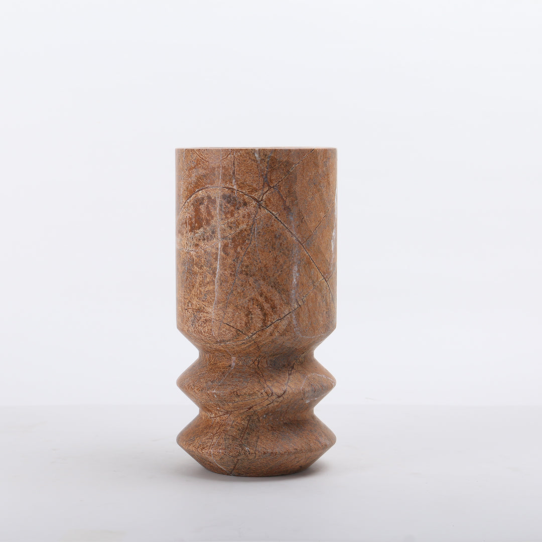 Stone Vase-L KB3017AL -  Vases - ebarza Furniture UAE | Shop Modern Furniture in Abu Dhabi & Dubai - مفروشات ايبازرا في الامارات | تسوق اثاث عصري وديكورات مميزة في دبي وابوظبي