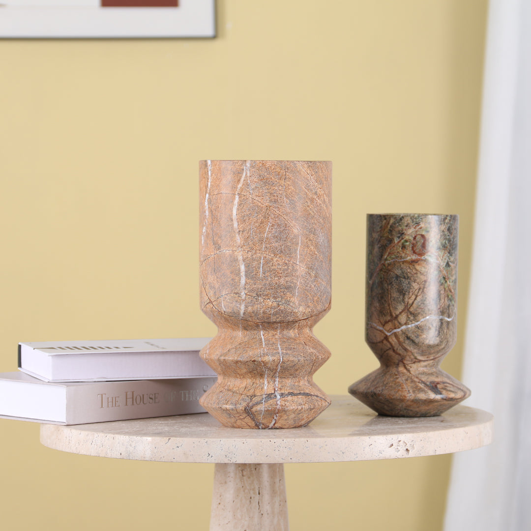 Stone Vase-S KB3017AS -  Vases - ebarza Furniture UAE | Shop Modern Furniture in Abu Dhabi & Dubai - مفروشات ايبازرا في الامارات | تسوق اثاث عصري وديكورات مميزة في دبي وابوظبي