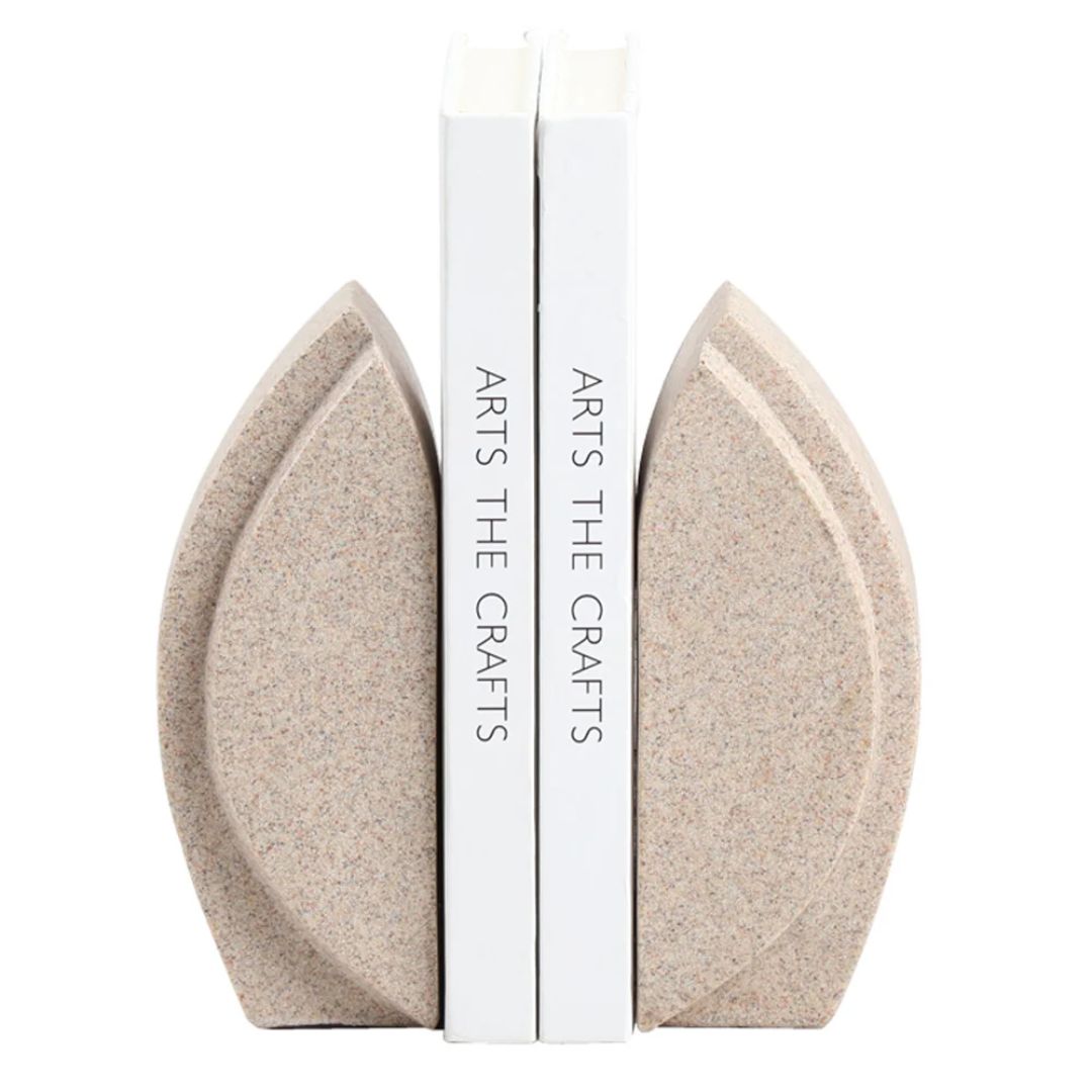 Stone Petal Bookend FC-SZ24043 -  Bookends - ebarza Furniture UAE | Shop Modern Furniture in Abu Dhabi & Dubai - مفروشات ايبازرا في الامارات | تسوق اثاث عصري وديكورات مميزة في دبي وابوظبي