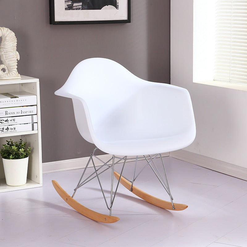 Rocking Chair-White Plastic- Msr0150P -  Chairs | كرسي هزاز - بلاستيك ابيض - ebarza Furniture UAE | Shop Modern Furniture in Abu Dhabi & Dubai - مفروشات ايبازرا في الامارات | تسوق اثاث عصري وديكورات مميزة في دبي وابوظبي