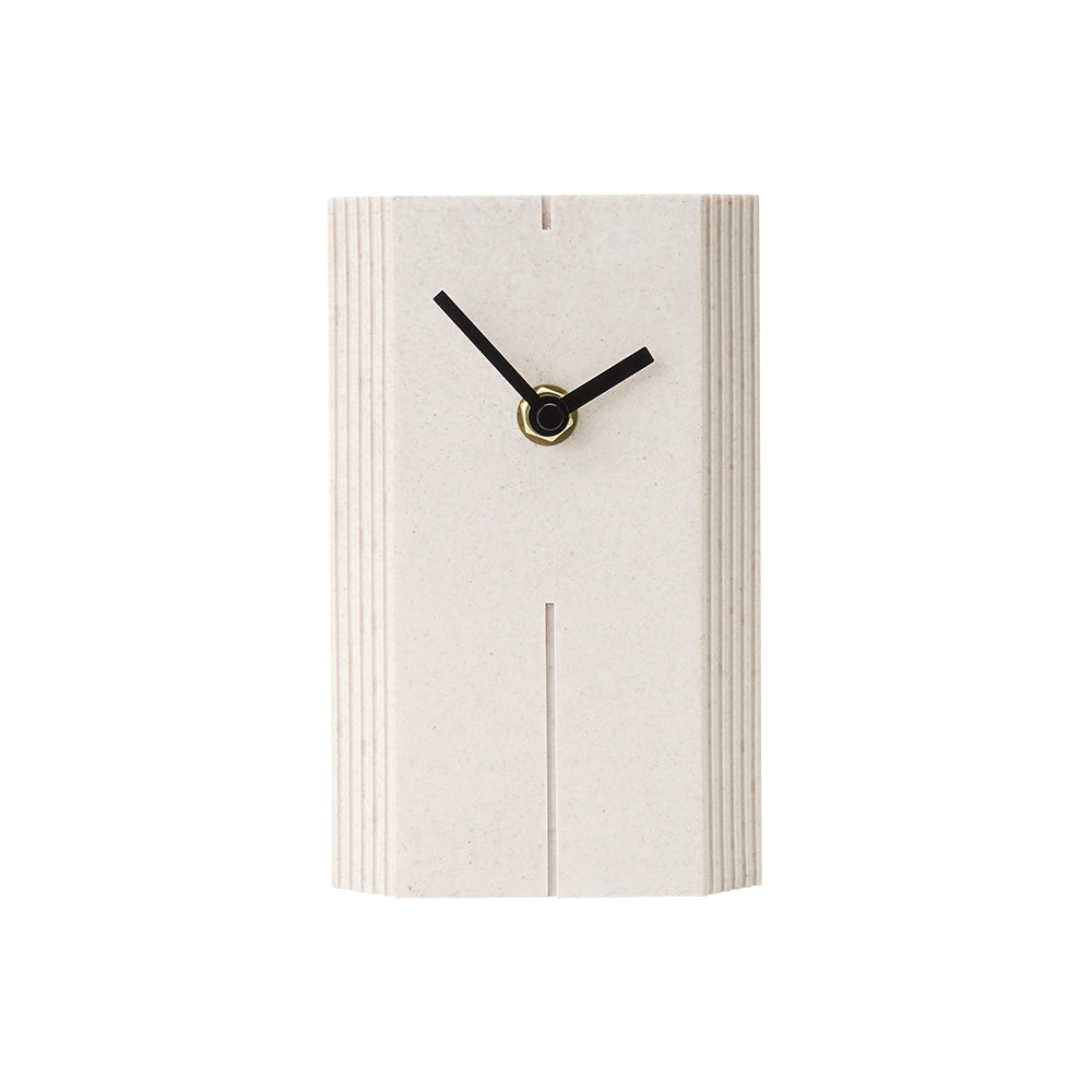 Imperial Chu Vertical Stripe Desk Clock TCK217 -  Clocks | ساعة الشاطئ ذات المنصة العالية باللون الأبيض العاجي - ebarza Furniture UAE | Shop Modern Furniture in Abu Dhabi & Dubai - مفروشات ايبازرا في الامارات | تسوق اثاث عصري وديكورات مميزة في دبي وابوظبي