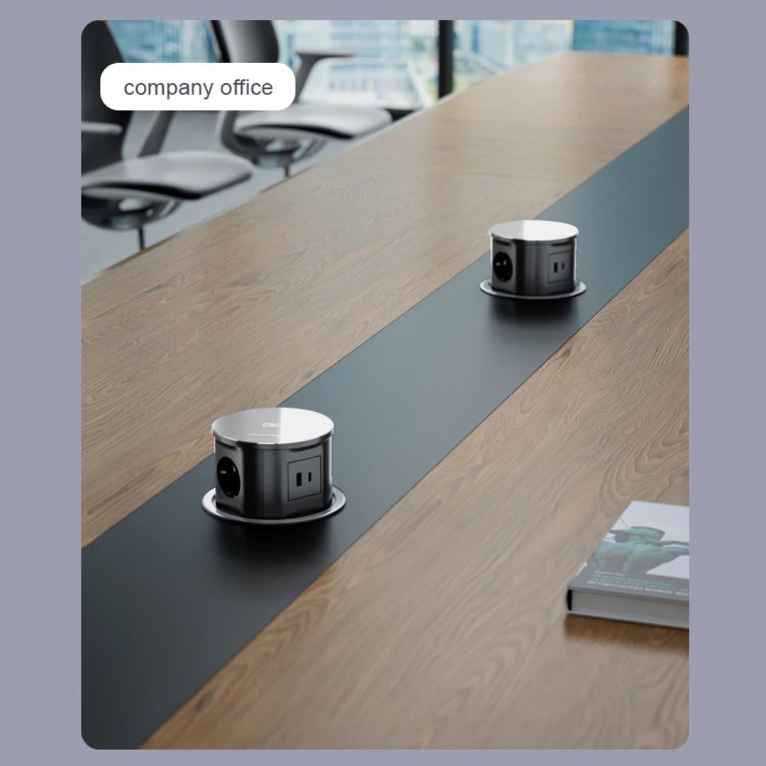 Tempered Glass Pop Up Socket JXB-015B -  Power Track System | مقبس منبثق من الزجاج المقسى - ebarza Furniture UAE | Shop Modern Furniture in Abu Dhabi & Dubai - مفروشات ايبازرا في الامارات | تسوق اثاث عصري وديكورات مميزة في دبي وابوظبي