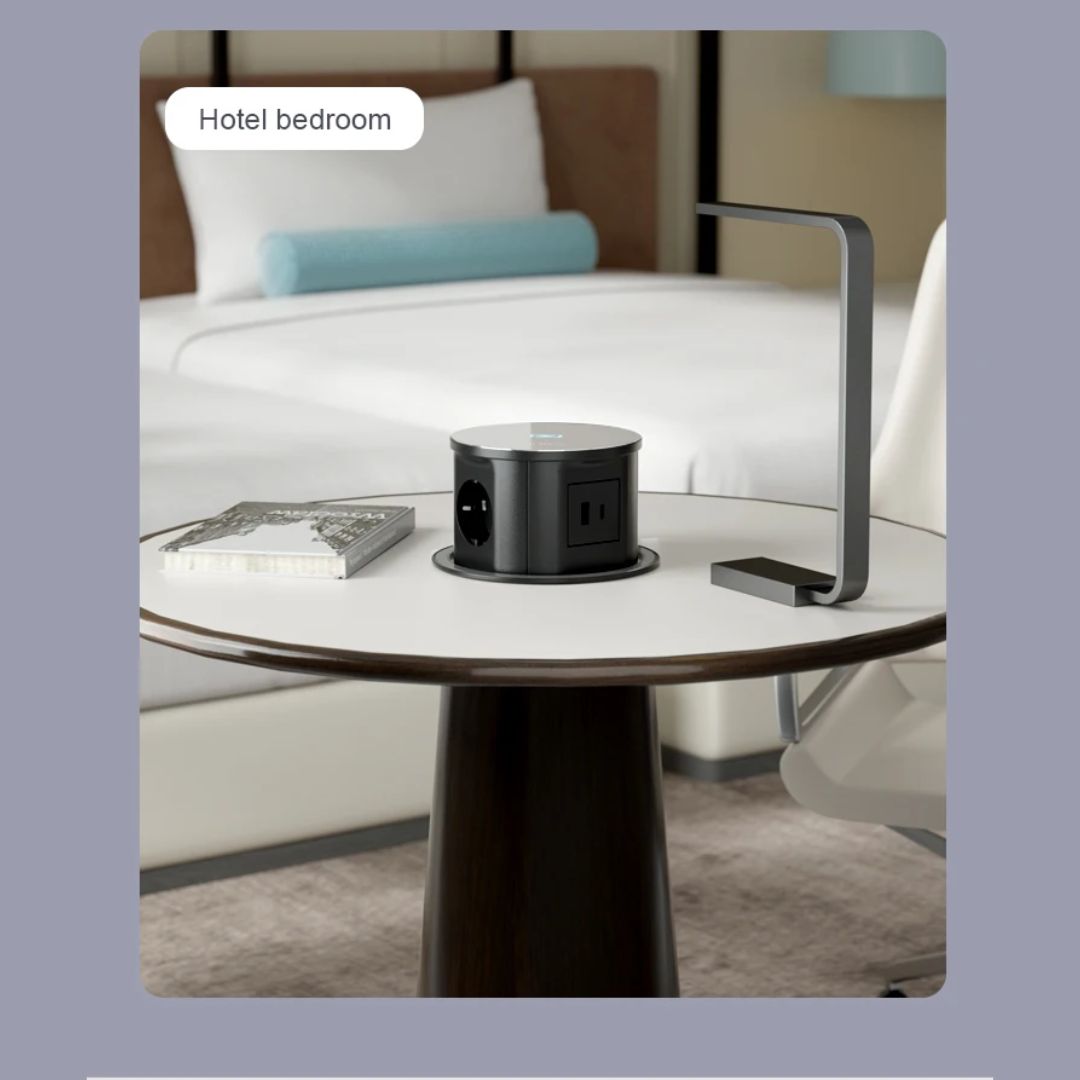 Tempered Glass Pop Up Socket JXB-015B -  Power Track System | مقبس منبثق من الزجاج المقسى - ebarza Furniture UAE | Shop Modern Furniture in Abu Dhabi & Dubai - مفروشات ايبازرا في الامارات | تسوق اثاث عصري وديكورات مميزة في دبي وابوظبي