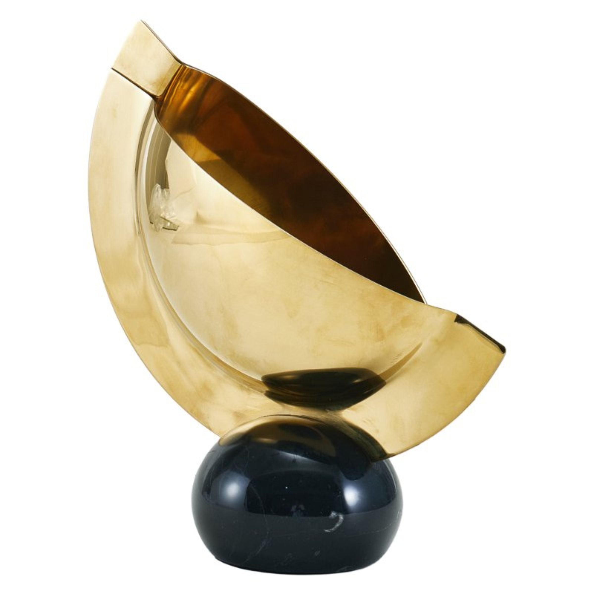 GOLD MARBLE & STEEL VASE TX11101 -  Vases | مزهرية من الرخام والفولاذ الذهبي - ebarza Furniture UAE | Shop Modern Furniture in Abu Dhabi & Dubai - مفروشات ايبازرا في الامارات | تسوق اثاث عصري وديكورات مميزة في دبي وابوظبي