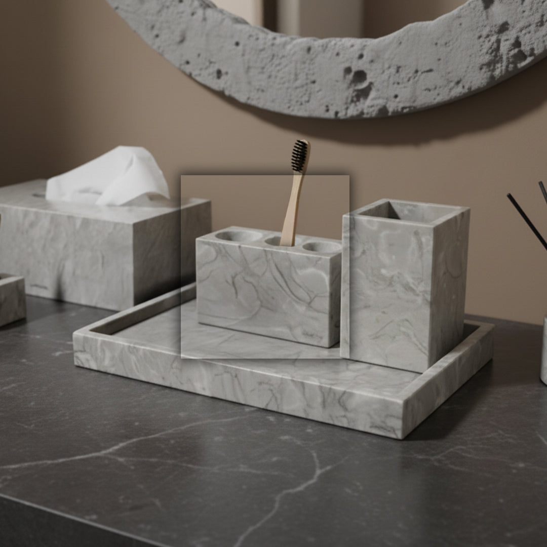 Three Hole Toothbrush Holder THE892 -  Bathroom Accessories - ebarza Furniture UAE | Shop Modern Furniture in Abu Dhabi & Dubai - مفروشات ايبازرا في الامارات | تسوق اثاث عصري وديكورات مميزة في دبي وابوظبي