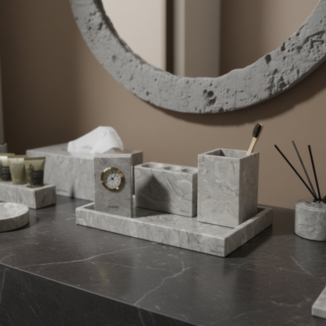 Three Hole Toothbrush Holder THE892 -  Bathroom Accessories - ebarza Furniture UAE | Shop Modern Furniture in Abu Dhabi & Dubai - مفروشات ايبازرا في الامارات | تسوق اثاث عصري وديكورات مميزة في دبي وابوظبي