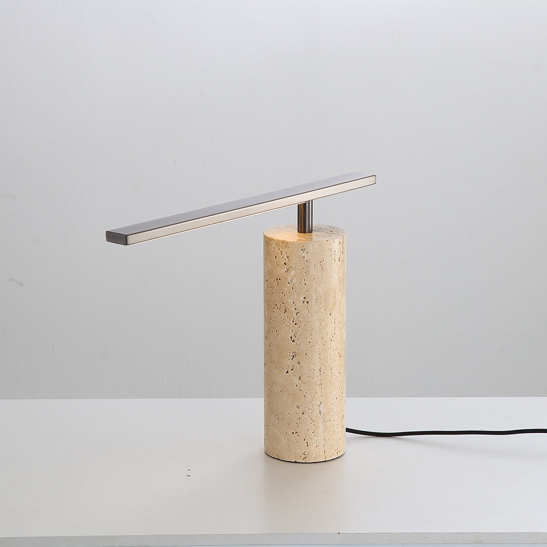 Travertine Table Lamp JA049 -  Desk\table Lamps - ebarza Furniture UAE | Shop Modern Furniture in Abu Dhabi & Dubai - مفروشات ايبازرا في الامارات | تسوق اثاث عصري وديكورات مميزة في دبي وابوظبي